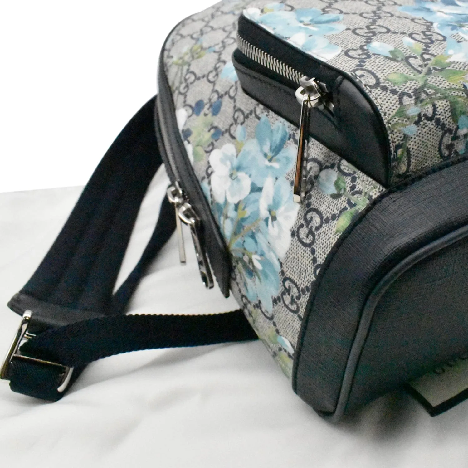 GUCCI Blooms GG Supreme Monogram Backpack Blue 546327