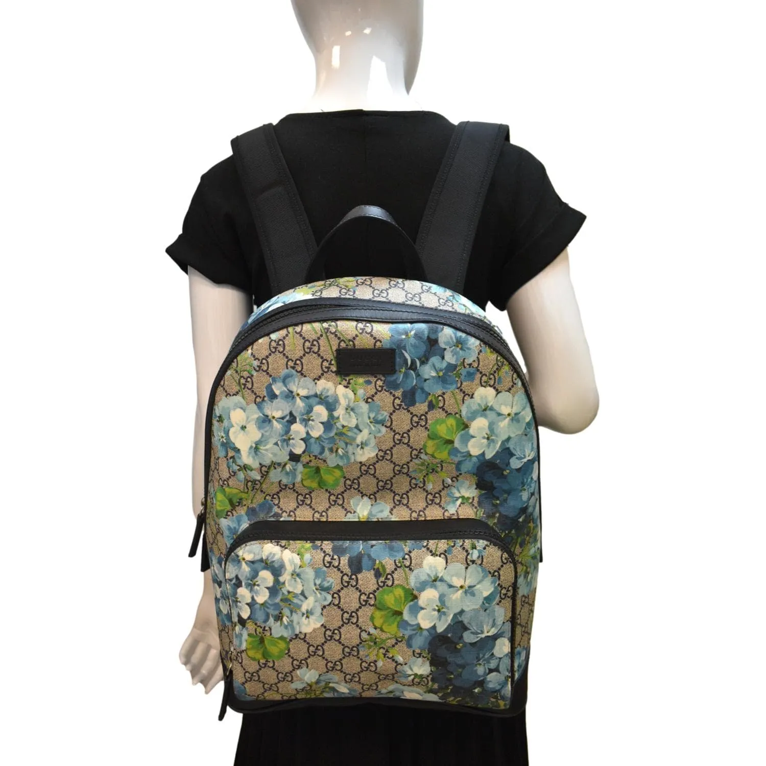 GUCCI Blooms GG Supreme Monogram Backpack Light Blue 546324