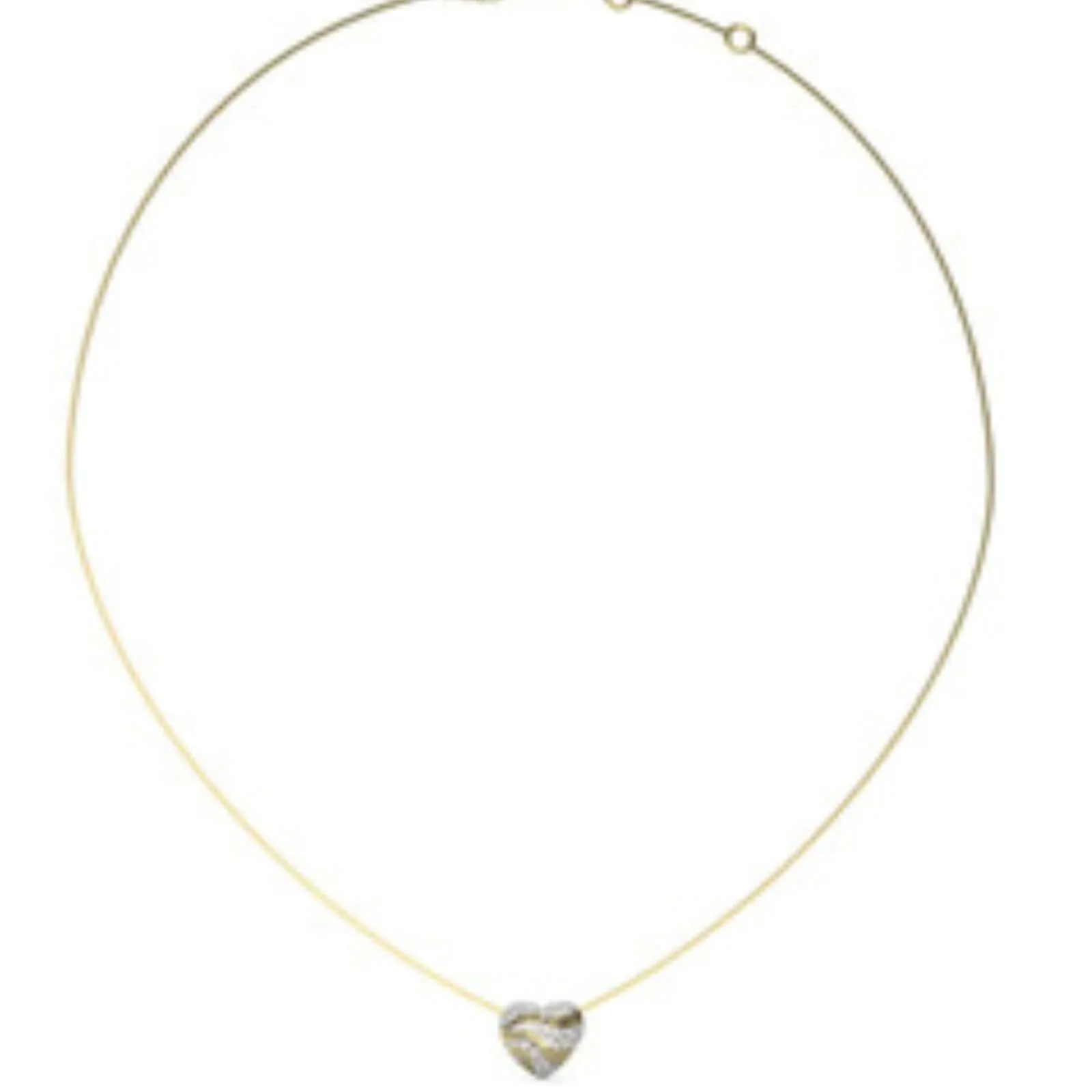 Guess In My Heart Gold Snake Chain Necklace