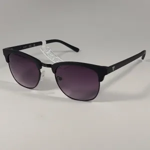 Guess Square Club Sunglasses Matte Black Frame Smoke Gradient Lens GF0170 02B