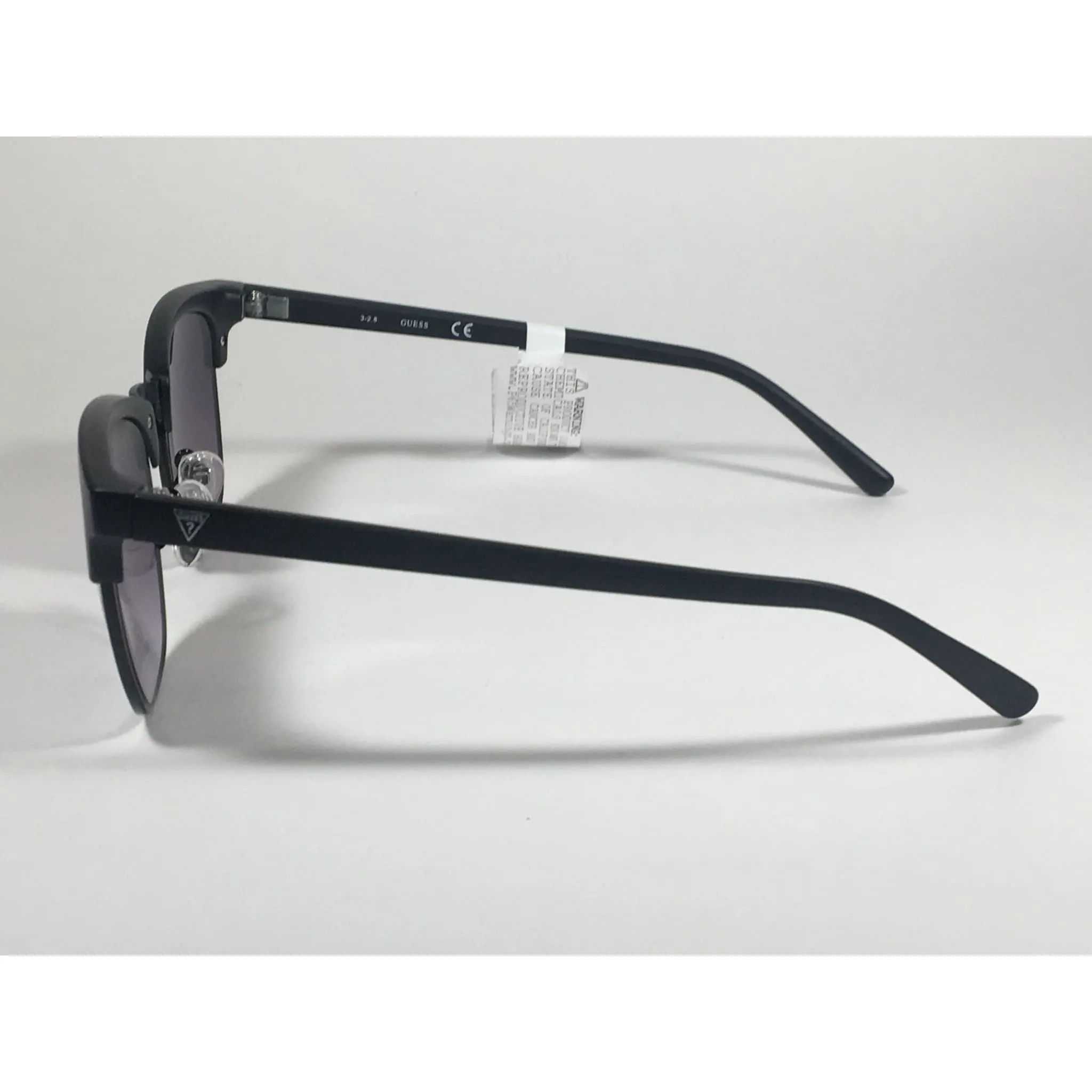 Guess Square Club Sunglasses Matte Black Frame Smoke Gradient Lens GF0170 02B