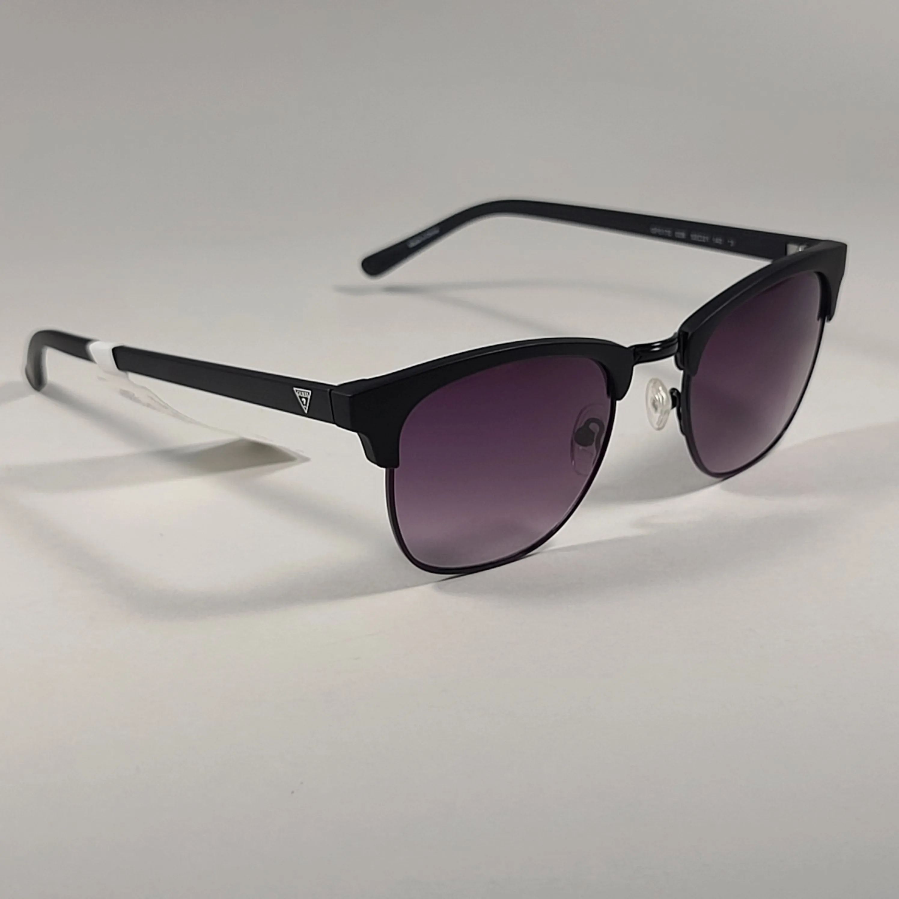 Guess Square Club Sunglasses Matte Black Frame Smoke Gradient Lens GF0170 02B