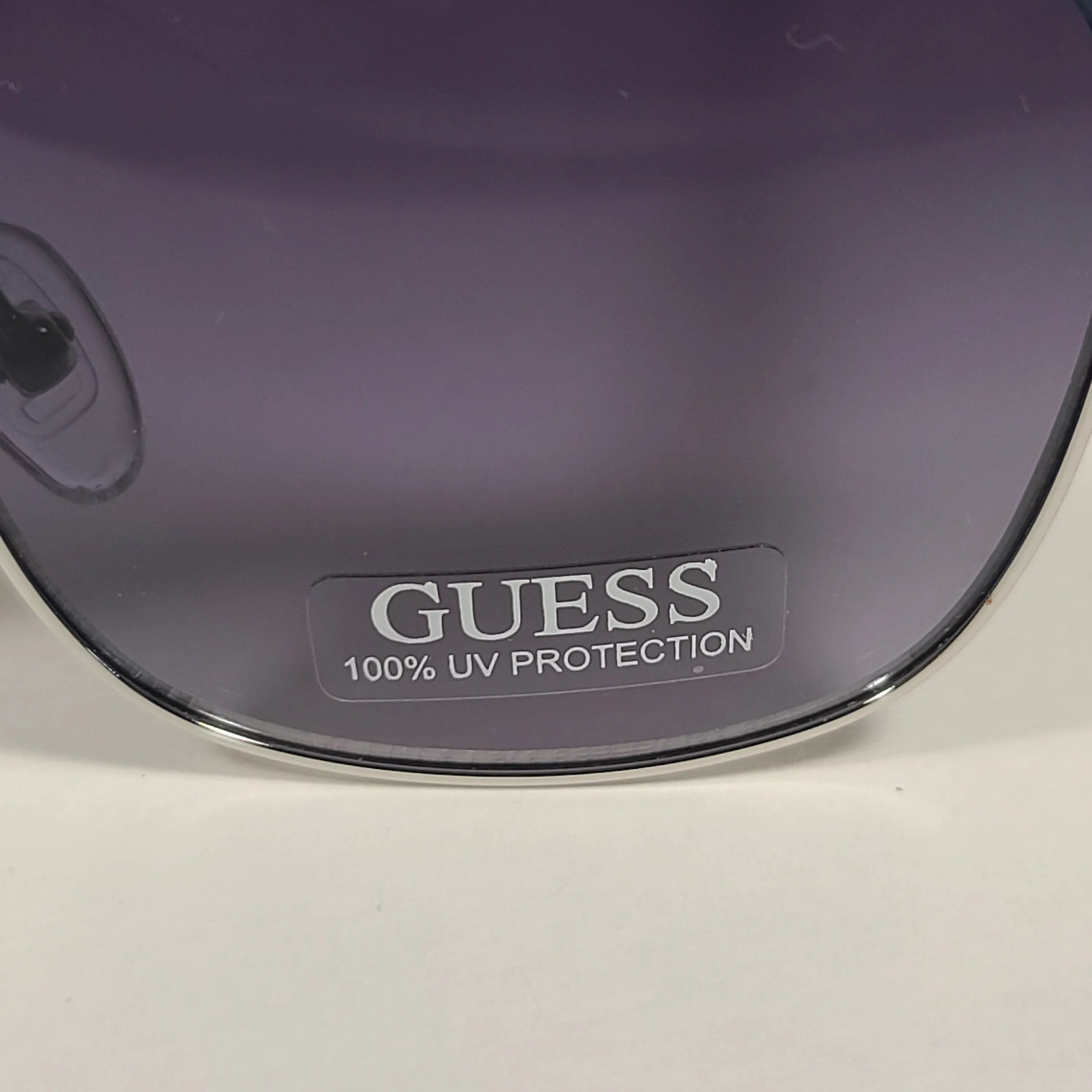 Guess Square Club Sunglasses Navy Blue And Gray Frame Smoke Gradient Lens GF0225 91W