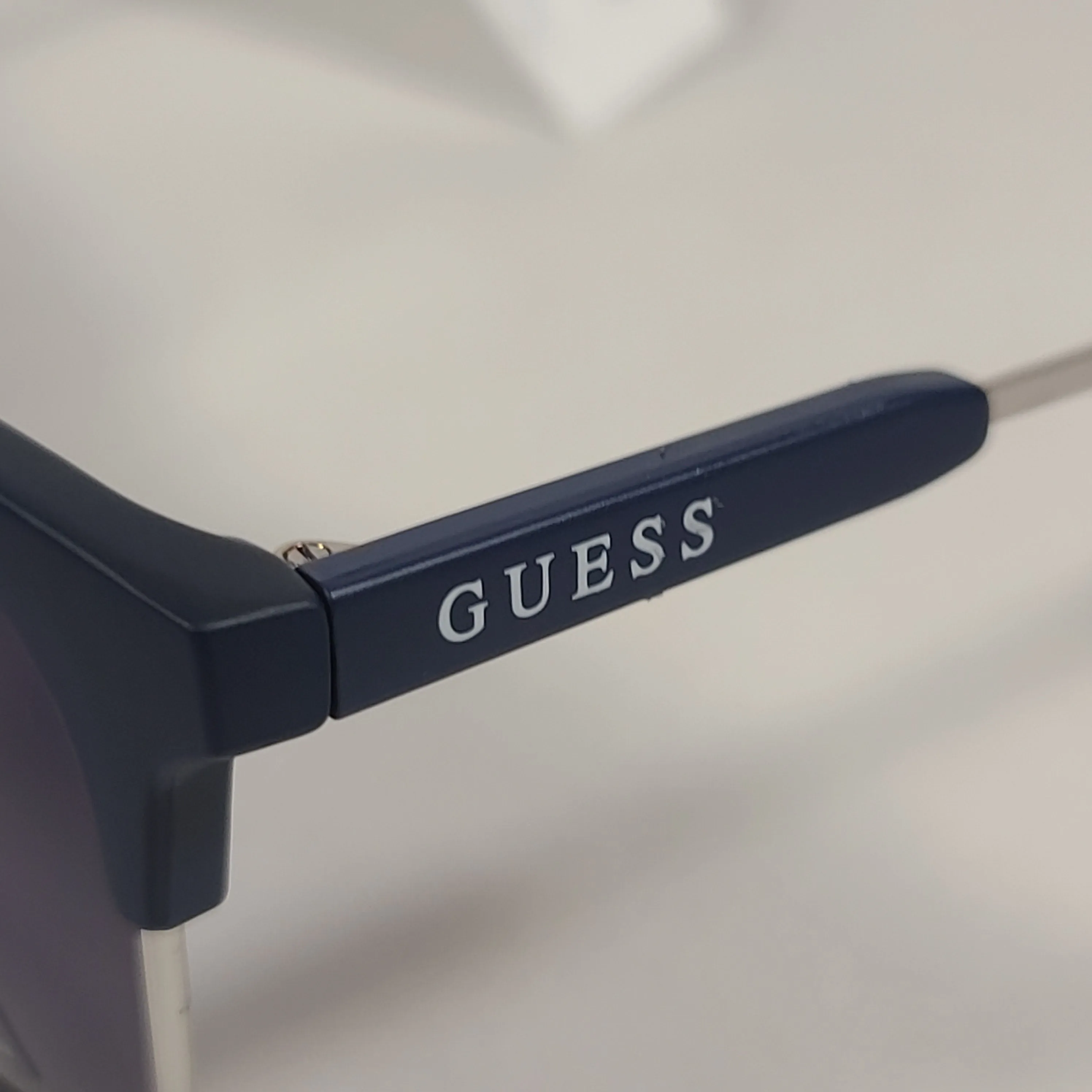 Guess Square Club Sunglasses Navy Blue And Gray Frame Smoke Gradient Lens GF0225 91W