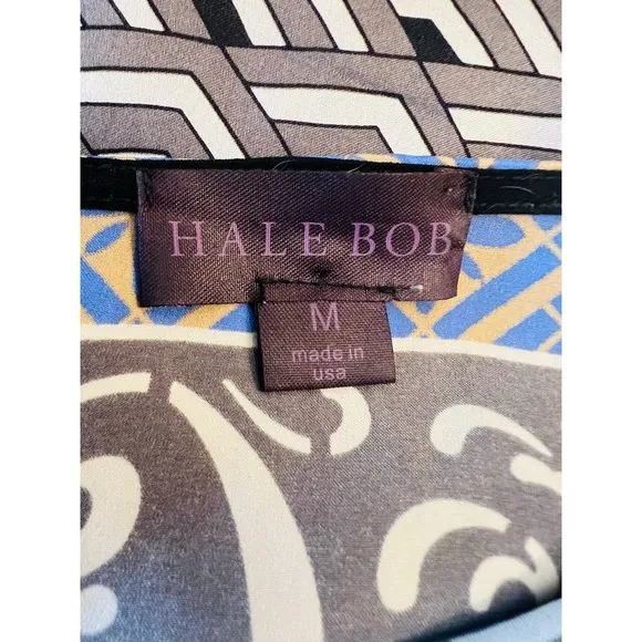 Hale Bob Silk Shift Dress Size Medium Made in USA Wide Sleeves