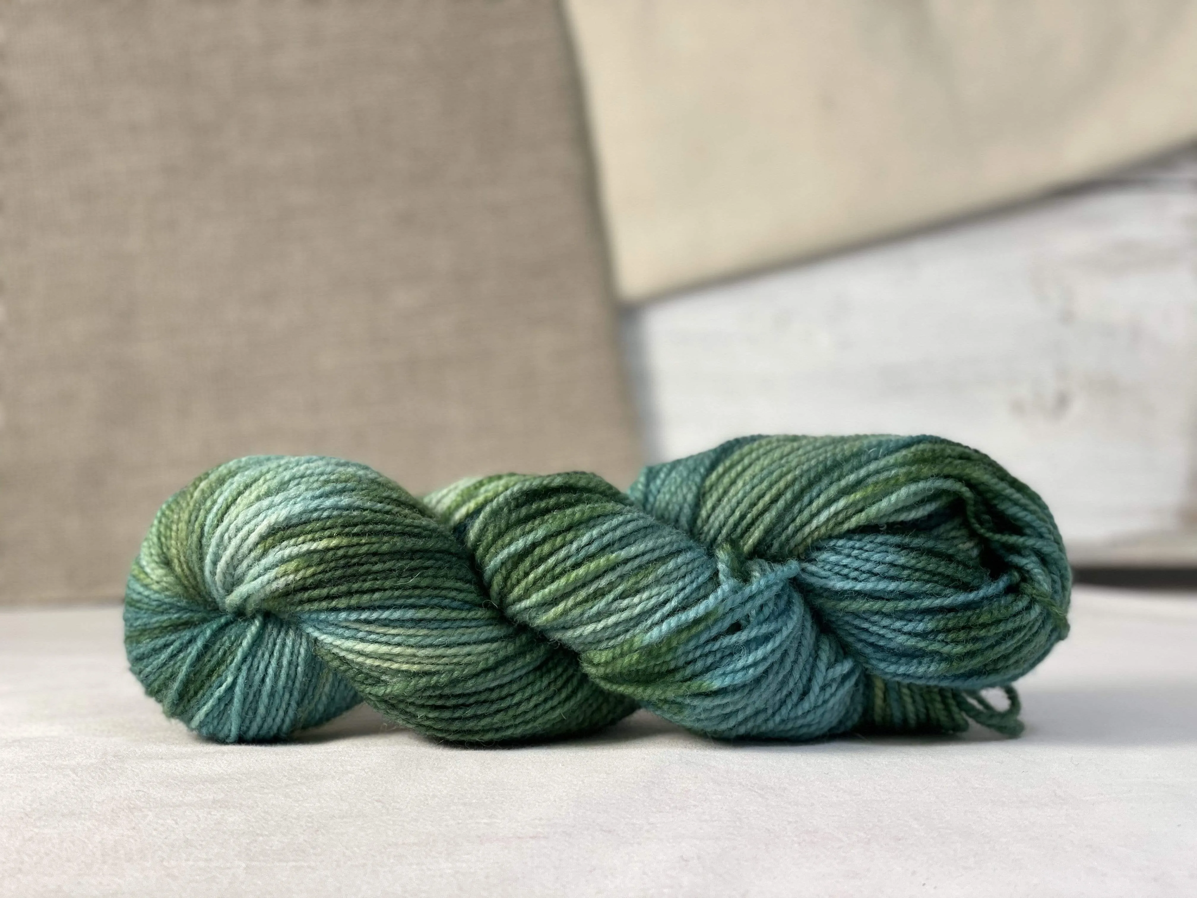 Hand-dyed Studio 2-ply Yarn - Blue lagoon