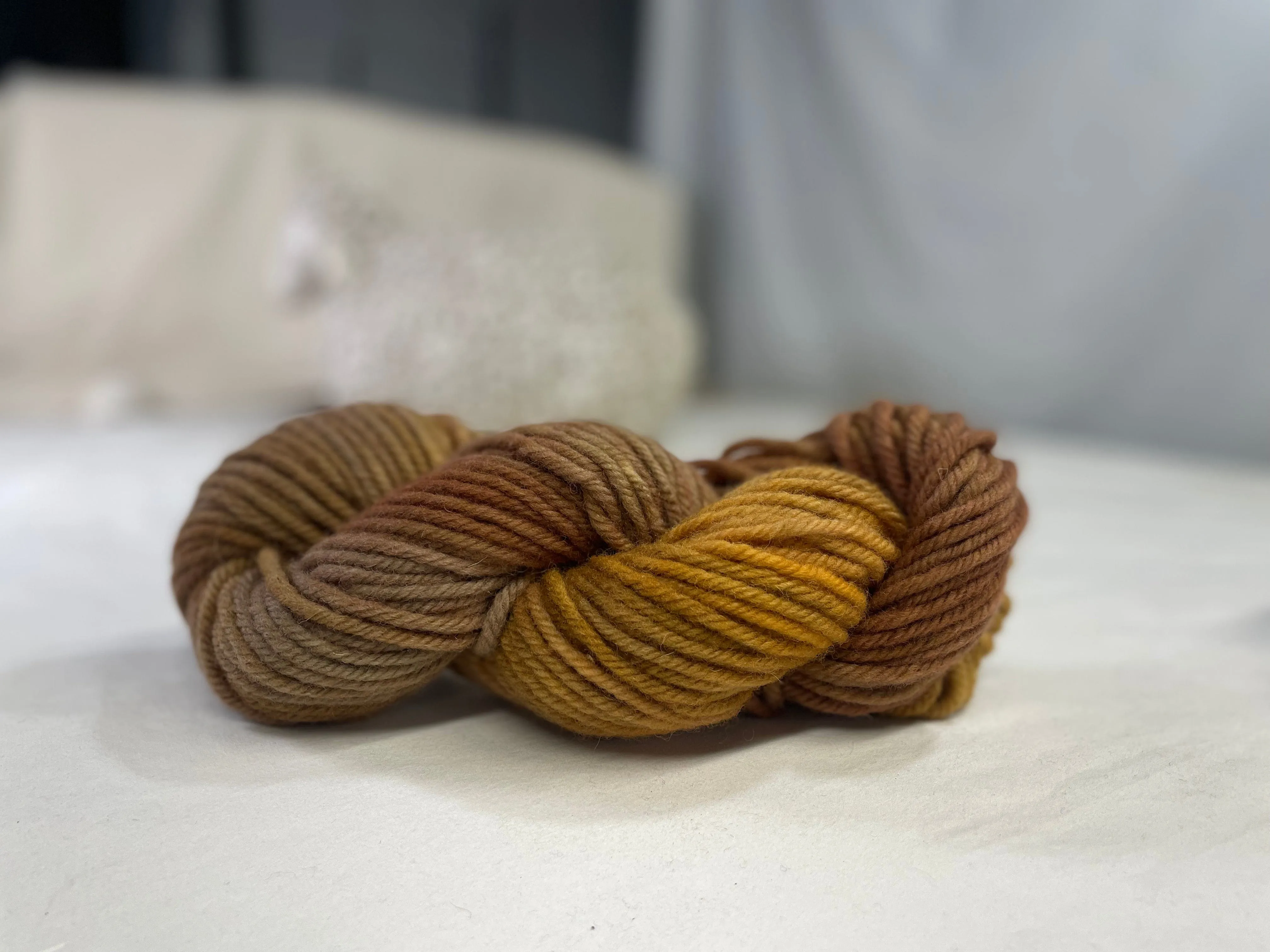 Hand dyed Studio 4-ply Yarn - Landscape Brown