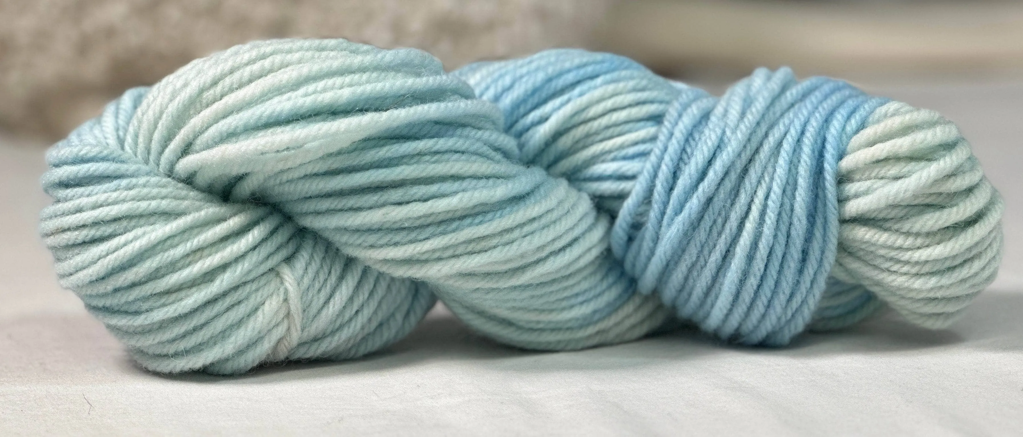 Hand-dyed Studio Yarn - Cool Evening Skies 4 ply