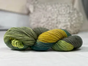 Hand-Dyed Yarn - Golden Moss 2 ply