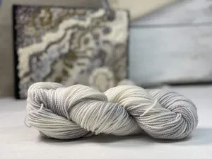 Hand-Dyed Yarn - Silver Grey 2 ply