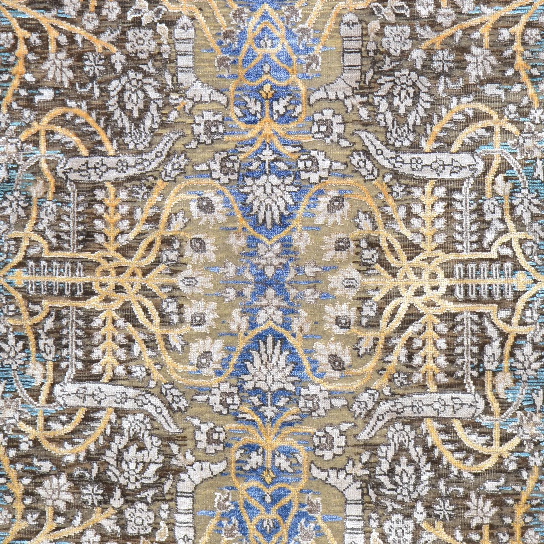Hand-Knotted Abstract Design Wool/Silk Rug (Size 5.0 X 7.0) Brral-6531