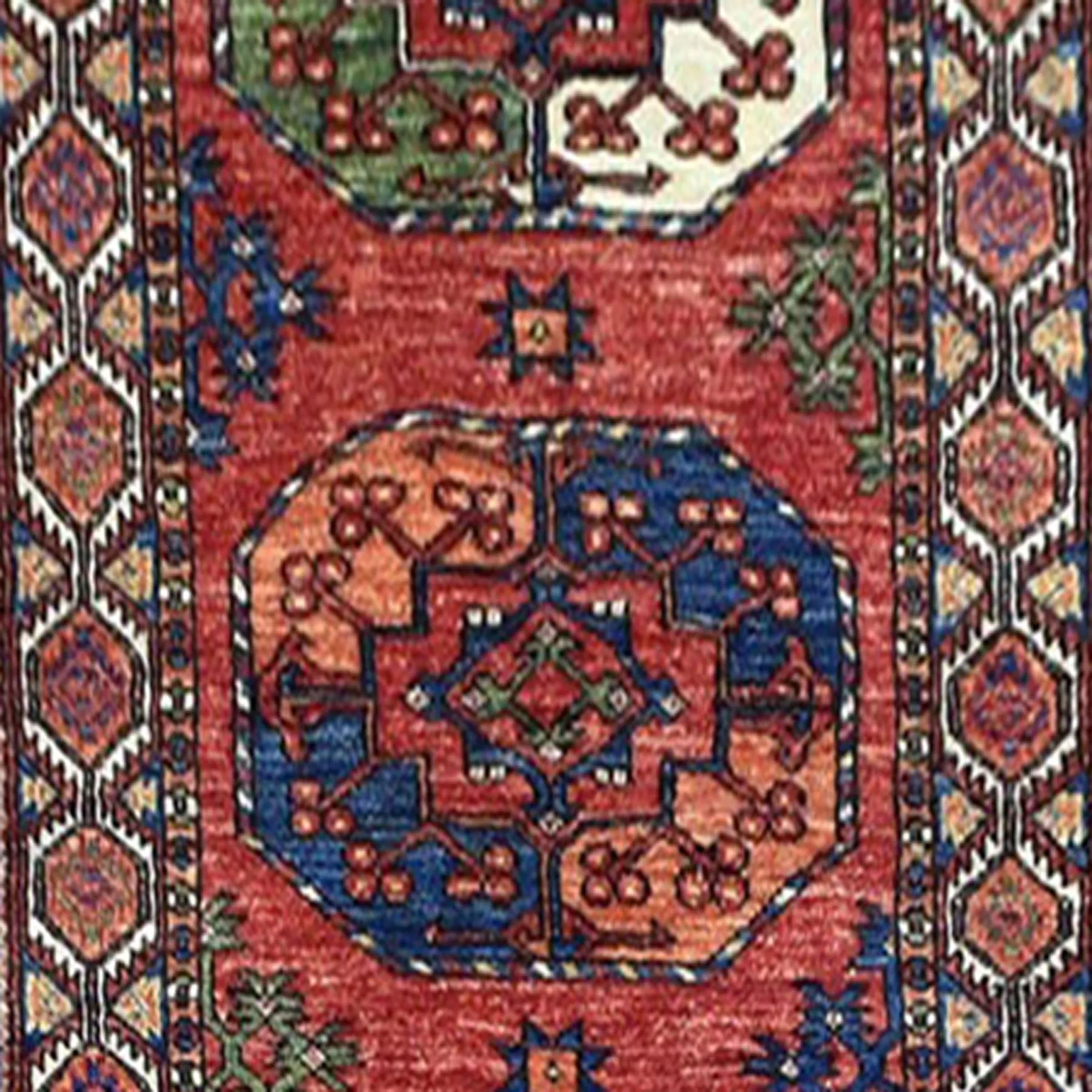 Hand-Knotted Afghan Ersari Elephant Feet Wool Handmade Rug (Size 2.6 X 9.8) Cwral-8955