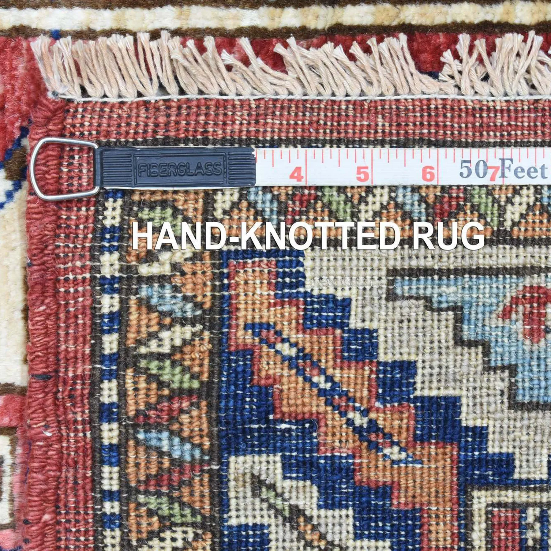 Hand-Knotted Afghan Ersari Handmade Wool Traditional Rug (Size 2.6 X 9.7) Cwral-9870