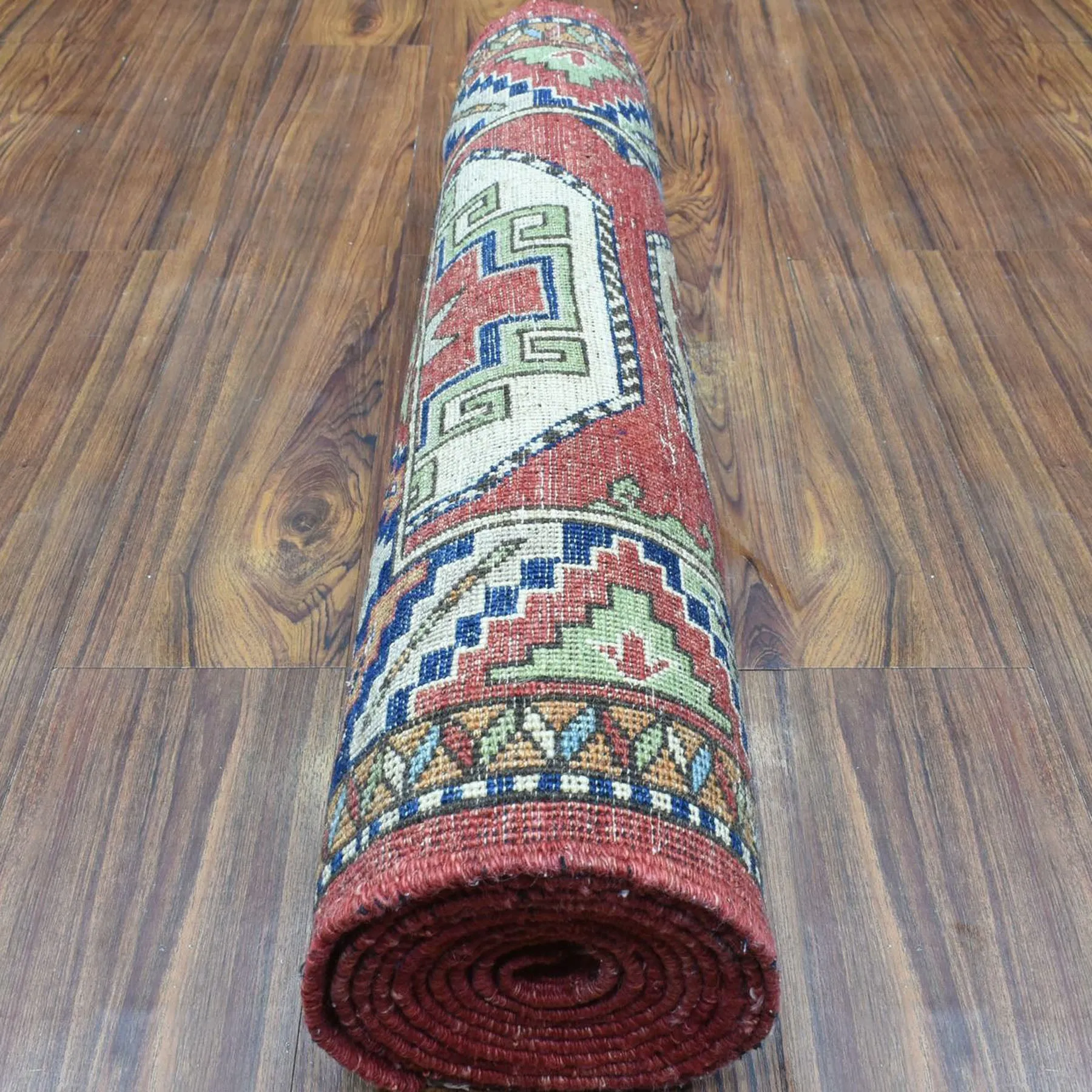 Hand-Knotted Afghan Ersari Handmade Wool Traditional Rug (Size 2.6 X 9.7) Cwral-9870