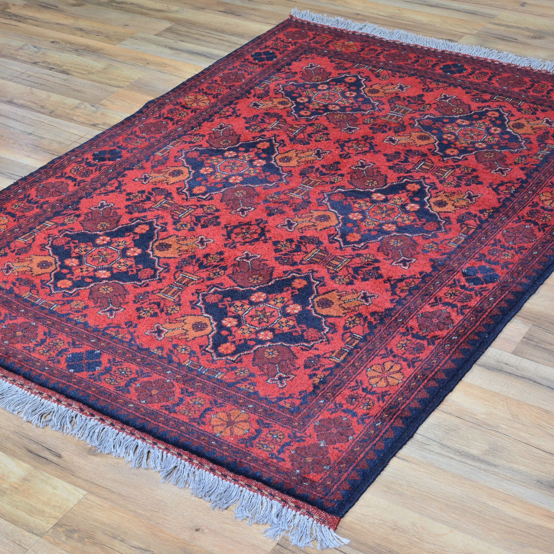 Hand-Knotted Afghan khal Mohammadi Handmade 100% Wool Rug (Size 3.4 X 5.0) Cwral-7791