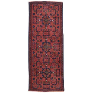 Hand-Knotted Afghan Khal Mohammadi Tribal Handmade 100% Wool (Size 1.9 X 4.6) Cwrsf-159