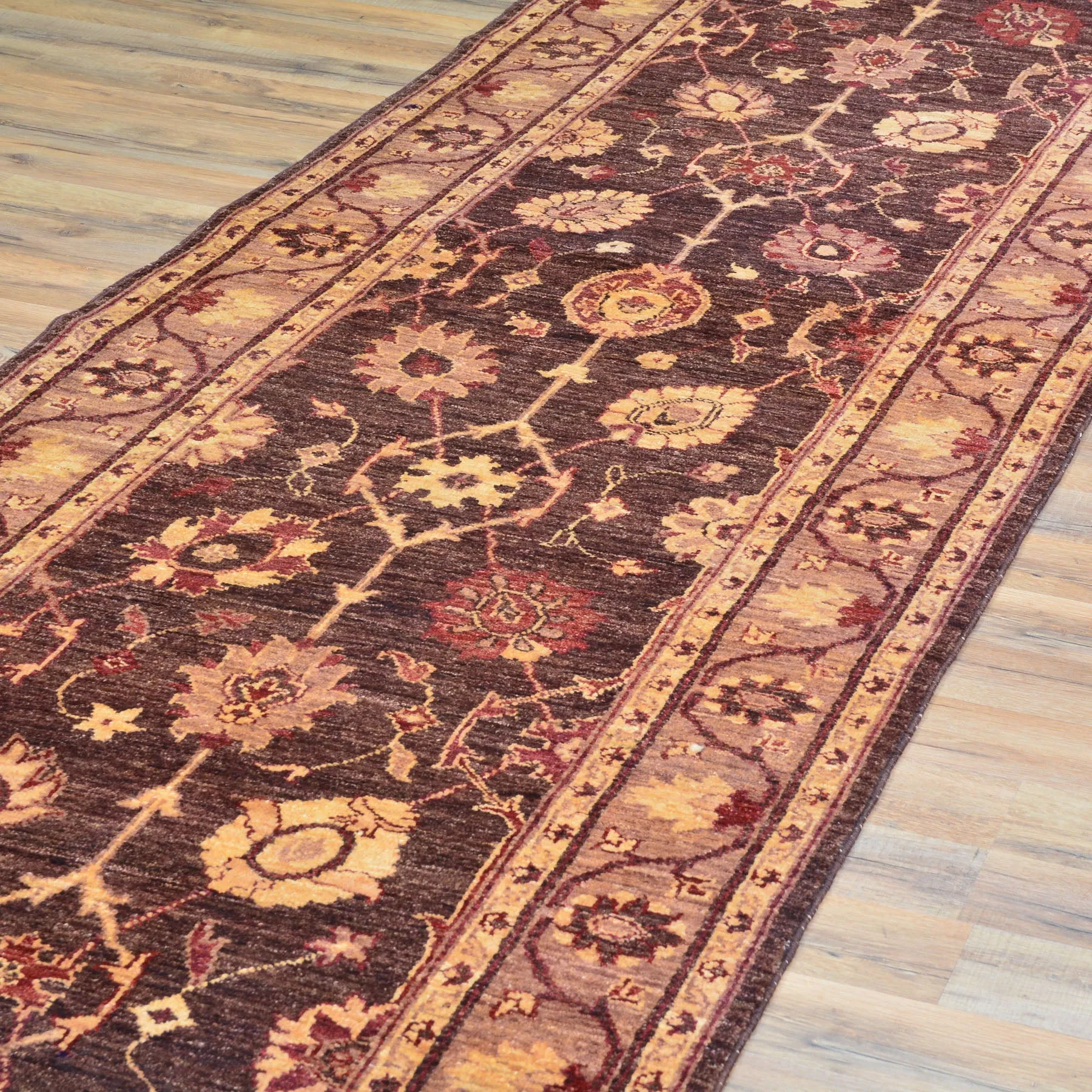 Hand-Knotted Afghan Peshawar Oushak Design Handmade 100% Wool Rug (Size 3.0 X 12.6) Cwral-9690