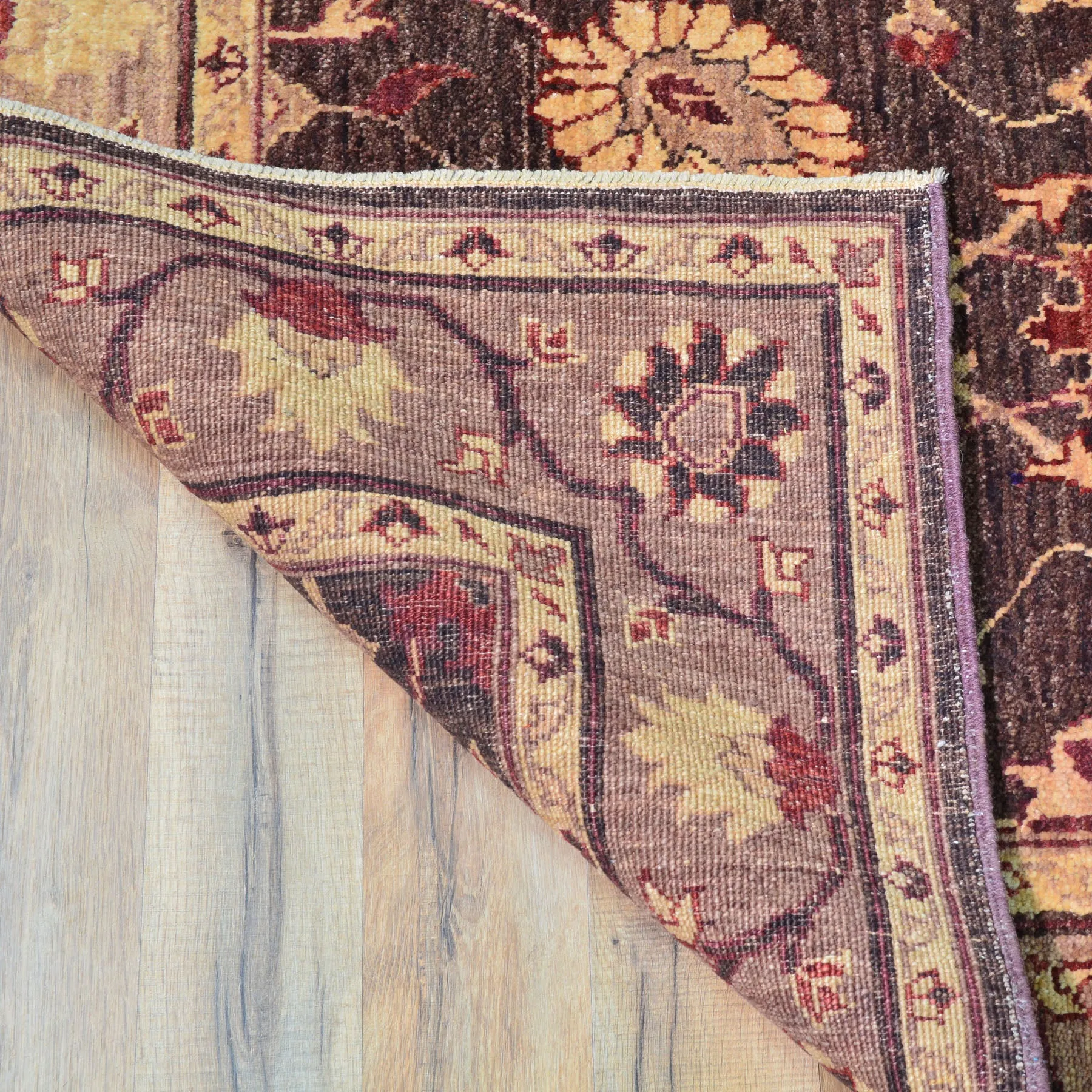 Hand-Knotted Afghan Peshawar Oushak Design Handmade 100% Wool Rug (Size 3.0 X 12.6) Cwral-9690