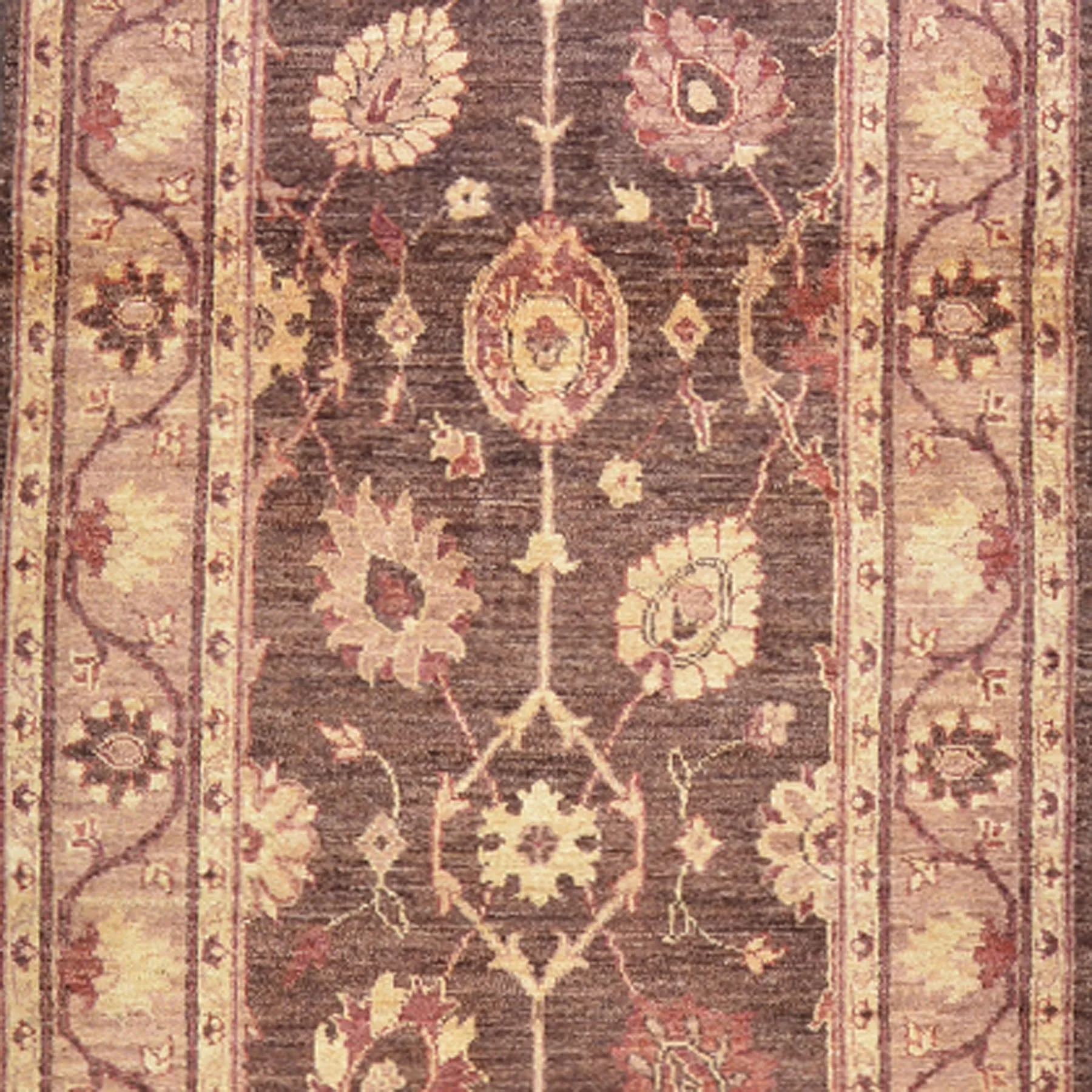 Hand-Knotted Afghan Peshawar Oushak Design Handmade 100% Wool Rug (Size 3.0 X 12.6) Cwral-9690