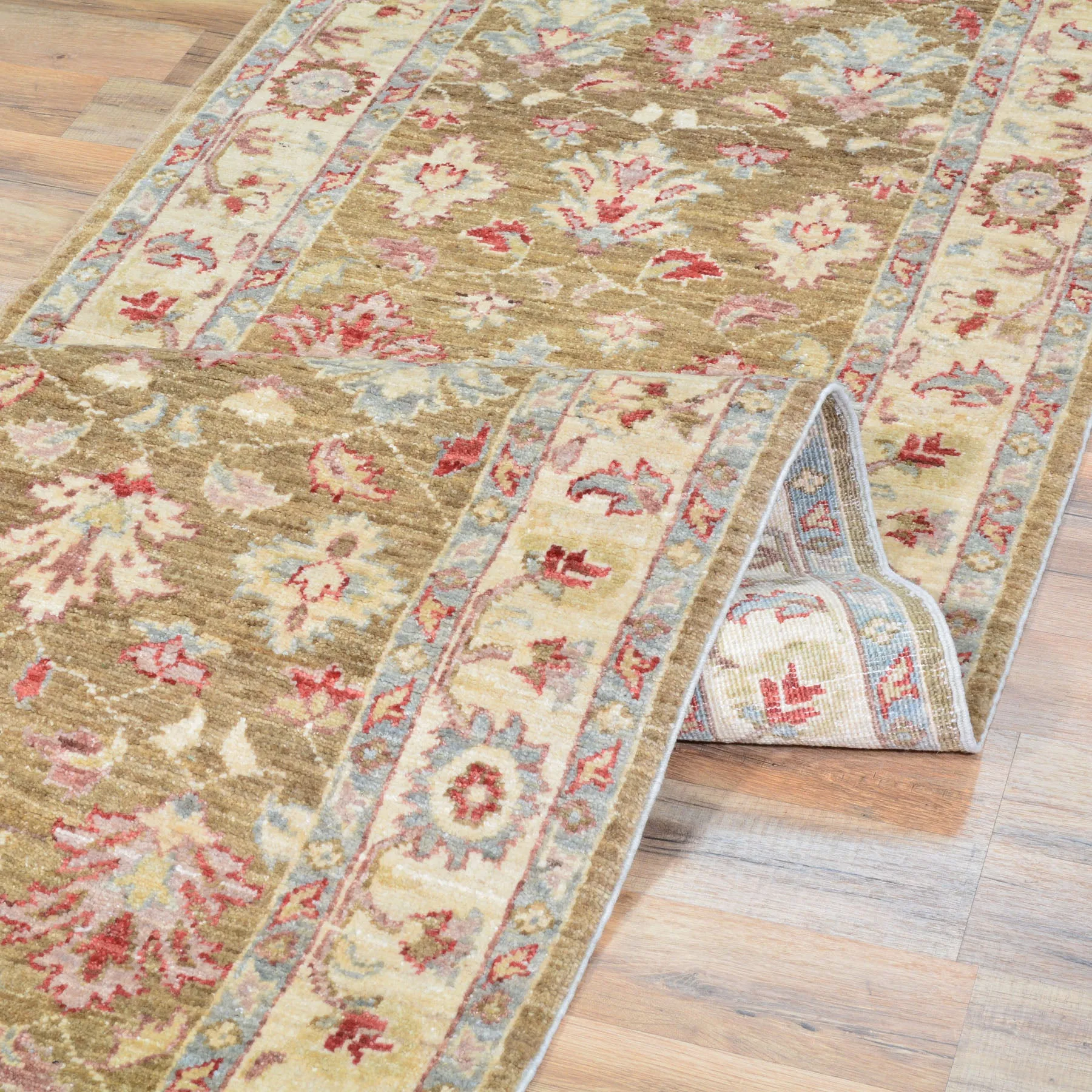 Hand-Knotted Afghan Tribal Chobi Oushak Design Rug 100% Wool (Size 2.7 X 9.10) Cwral-1494