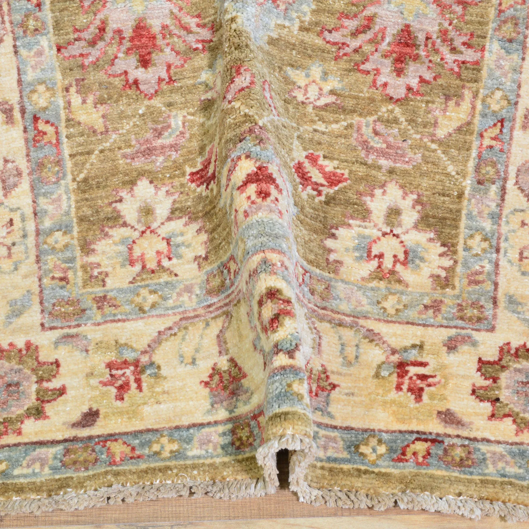 Hand-Knotted Afghan Tribal Chobi Oushak Design Rug 100% Wool (Size 2.7 X 9.10) Cwral-1494