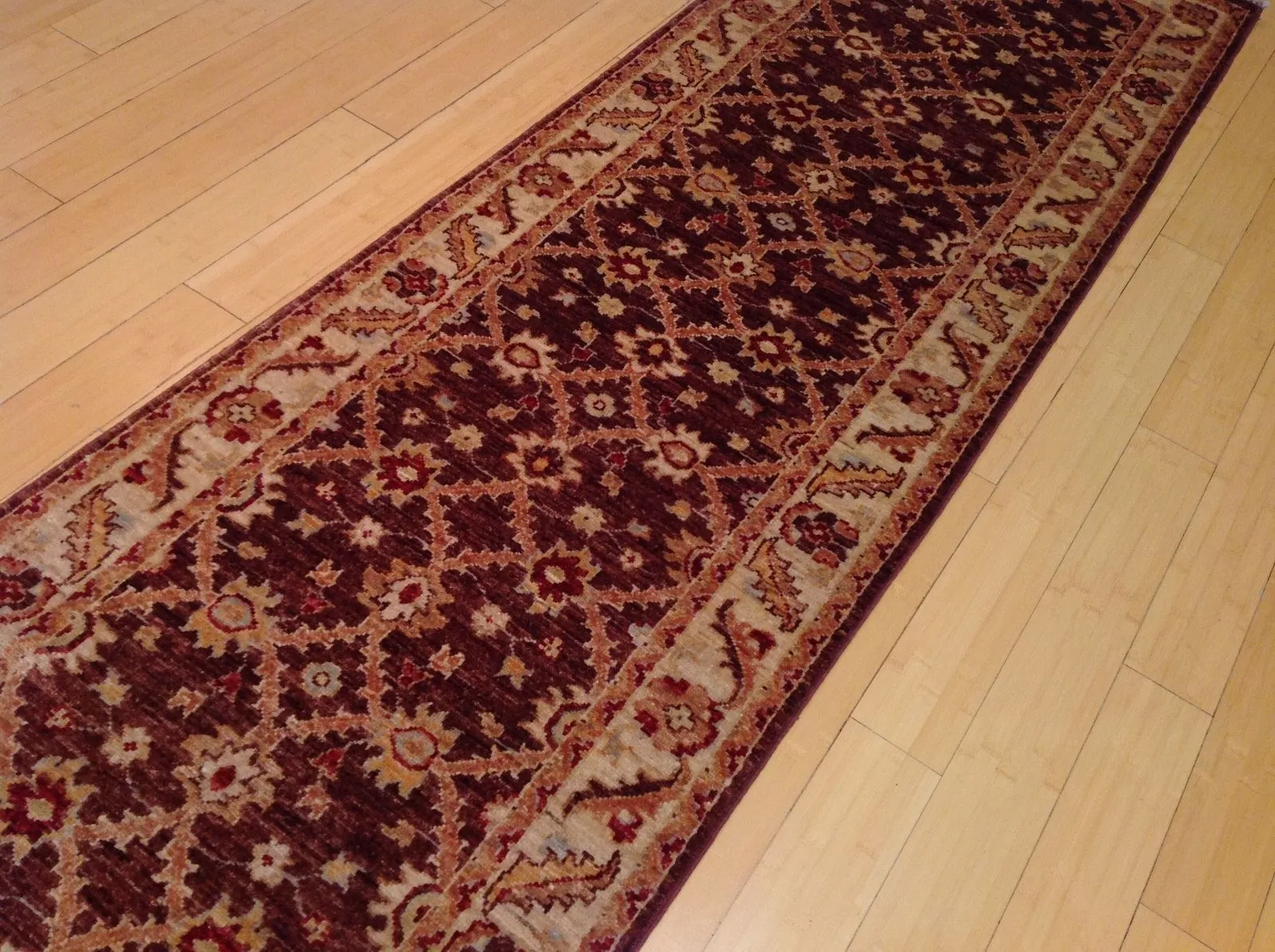 Hand-Knotted Afghan Ziegler Design Tribal Chobi 100% Wool Rug (Size 2.5 X 9.7) Cwral-1740