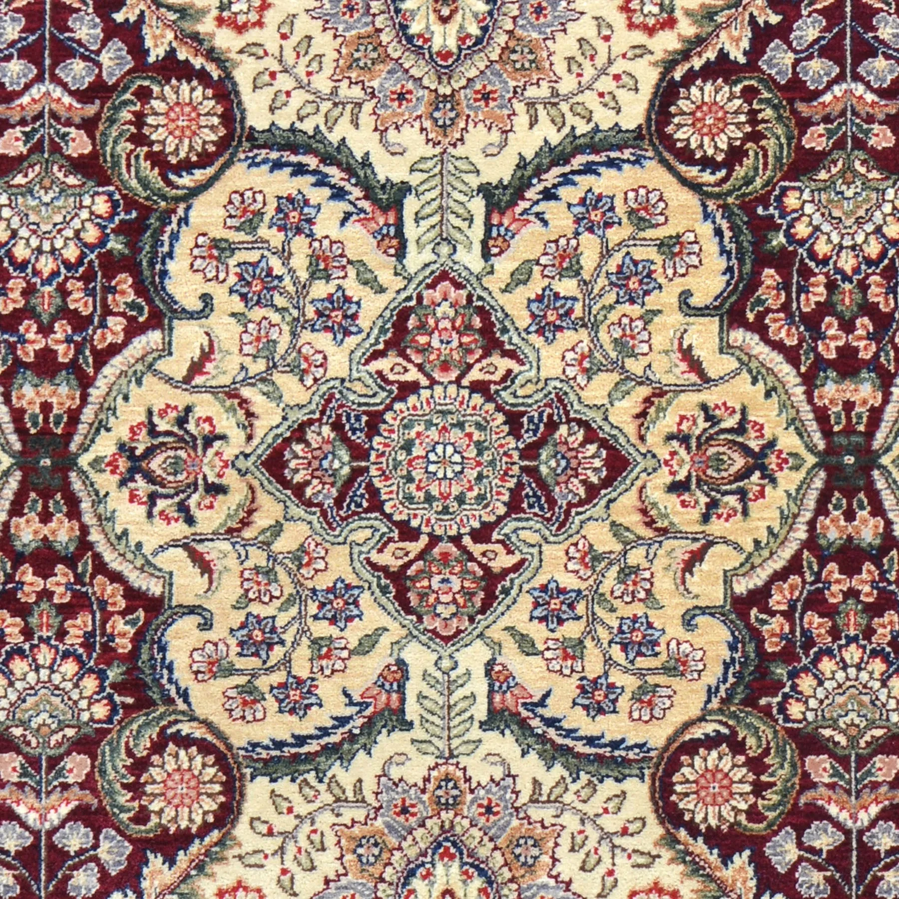 Hand-Knotted Agra Handmade Traditional Wool Rug (Size 3.10 X 5.10) Brral-5700