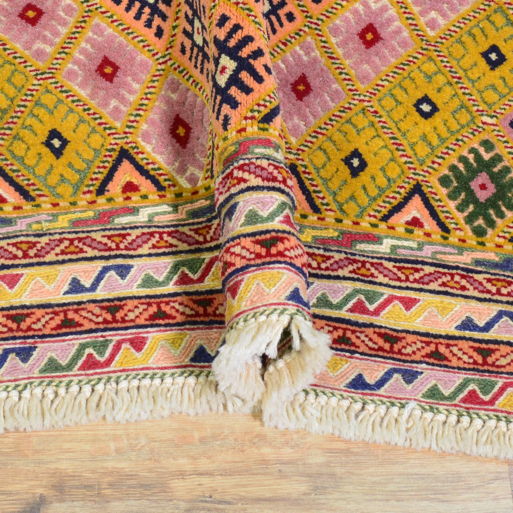 Hand-Knotted And Soumak Fine Oriental Tribal Afghan Rug (Size 2.10 X 4.3) Cwral-8409
