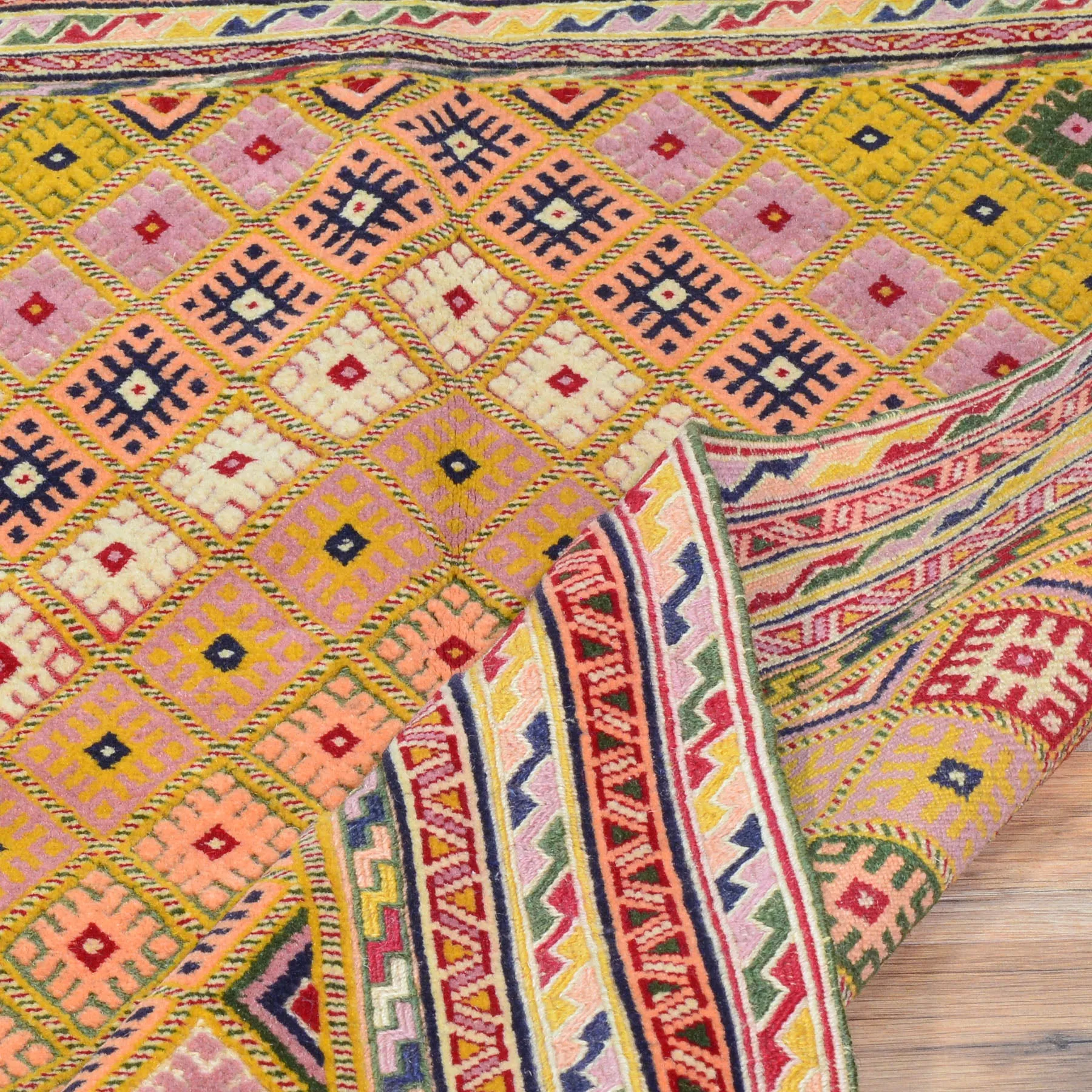 Hand-Knotted And Soumak Fine Oriental Tribal Afghan Rug (Size 2.10 X 4.3) Cwral-8409