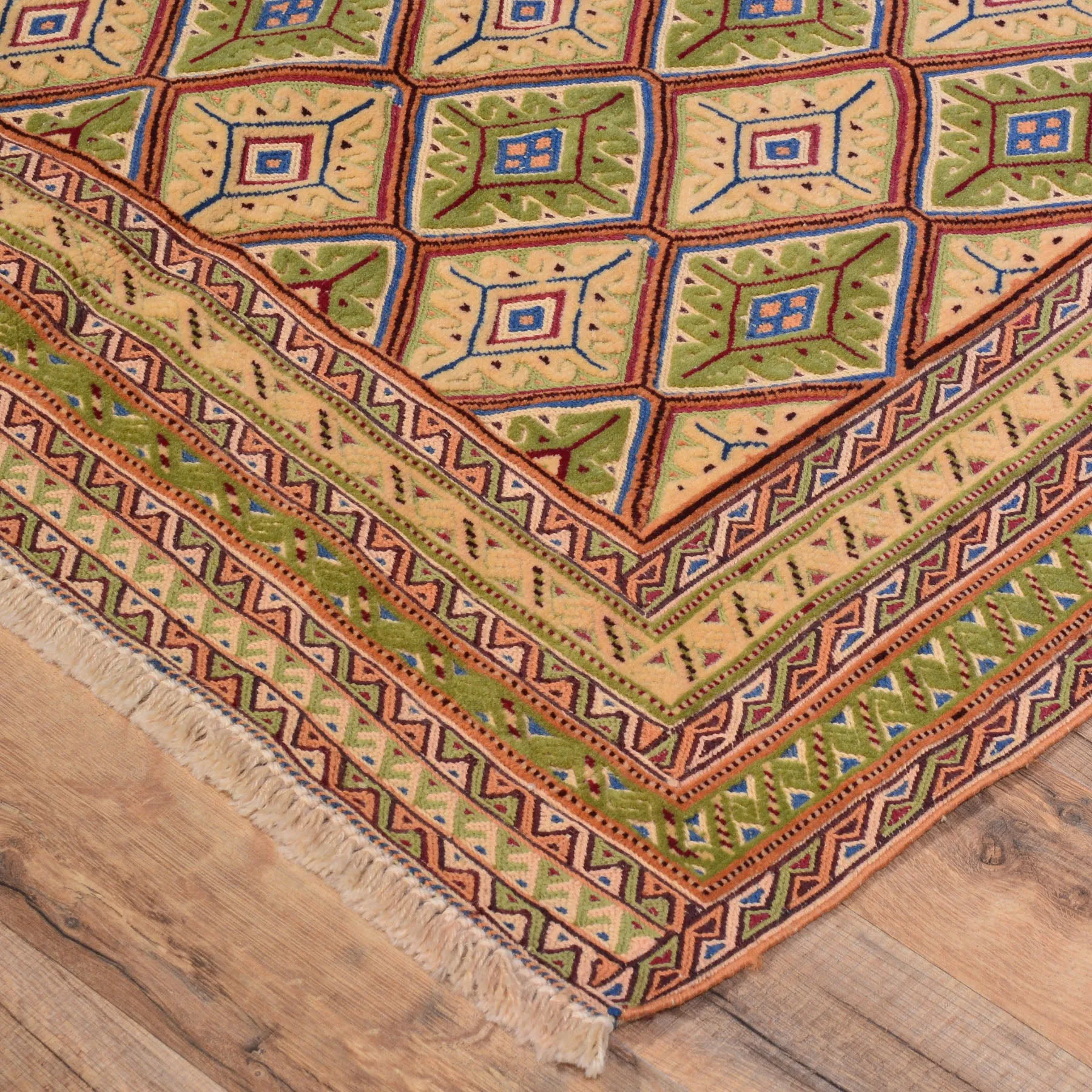Hand-Knotted And Soumak Fine Oriental Tribal Afghan Rug (Size 2.10 X 4.5) Cwral-7833