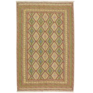 Hand-Knotted And Soumak Fine Oriental Tribal Afghan Rug (Size 2.10 X 4.5) Cwral-7833