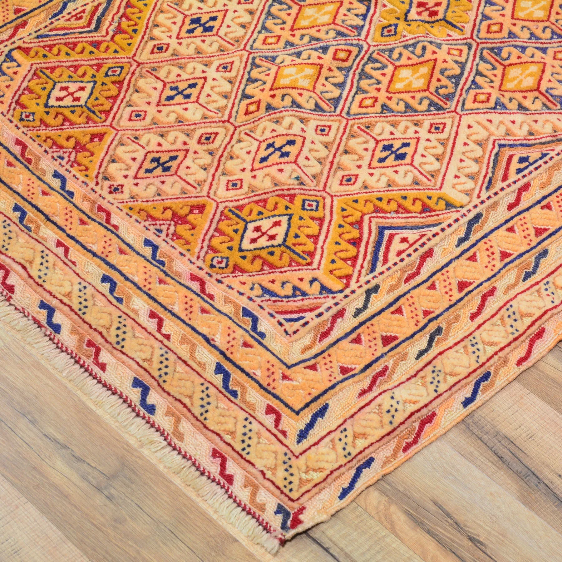 Hand-Knotted And Soumak Fine Oriental Tribal Afghan Rug (Size 2.7 X 3.10) Cwral-8394