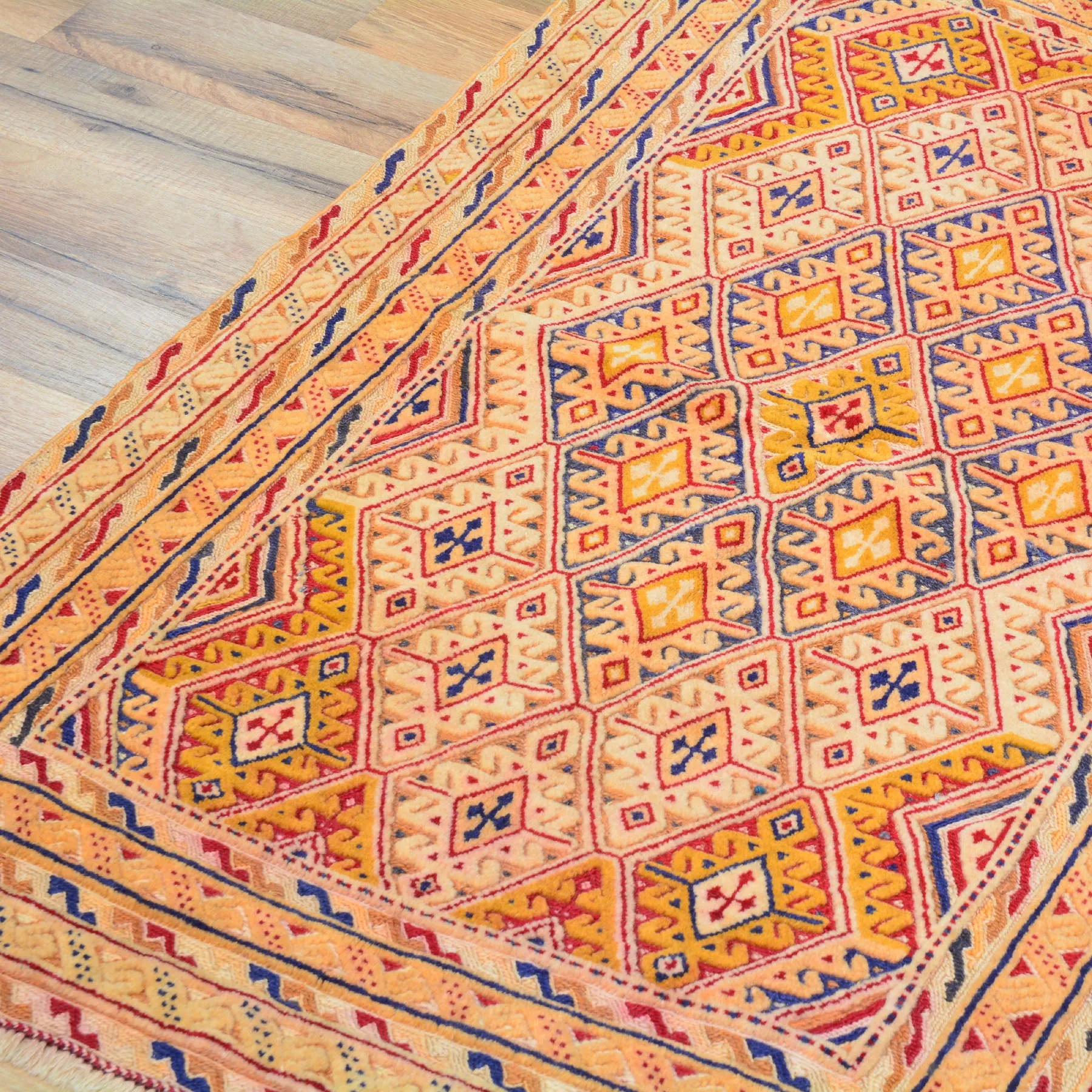 Hand-Knotted And Soumak Fine Oriental Tribal Afghan Rug (Size 2.7 X 3.10) Cwral-8394