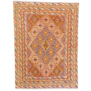 Hand-Knotted And Soumak Fine Oriental Tribal Afghan Rug (Size 2.7 X 3.10) Cwral-8394