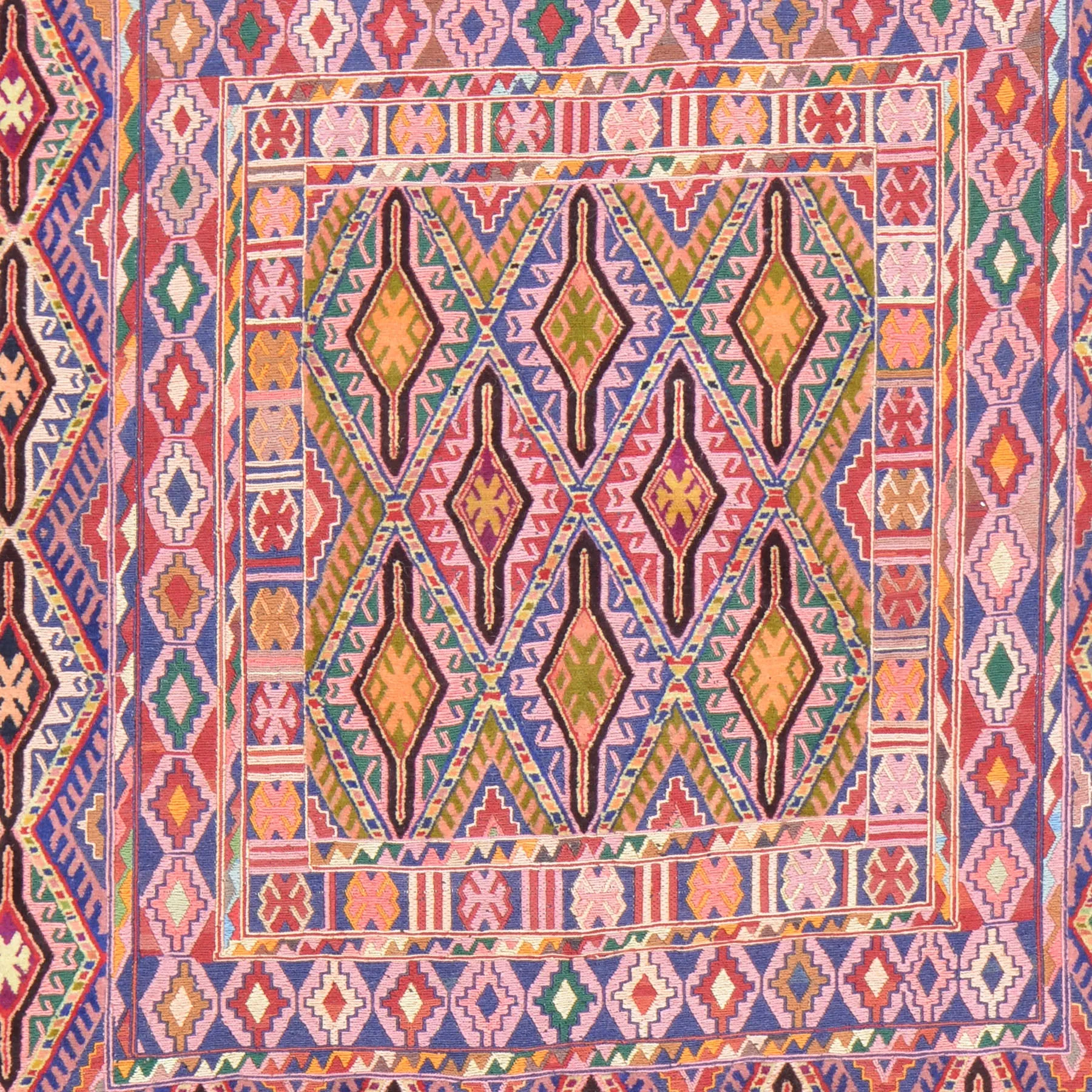 Hand-Knotted And Soumak Tribal Handmade Knotted Wool Rug (Size 4.0 X 5.4) Brrsf-951