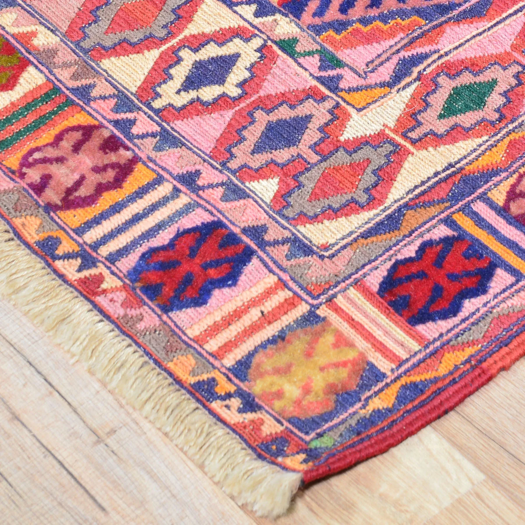 Hand-Knotted And Soumak Tribal Handmade Knotted Wool Rug (Size 4.0 X 5.4) Brrsf-951