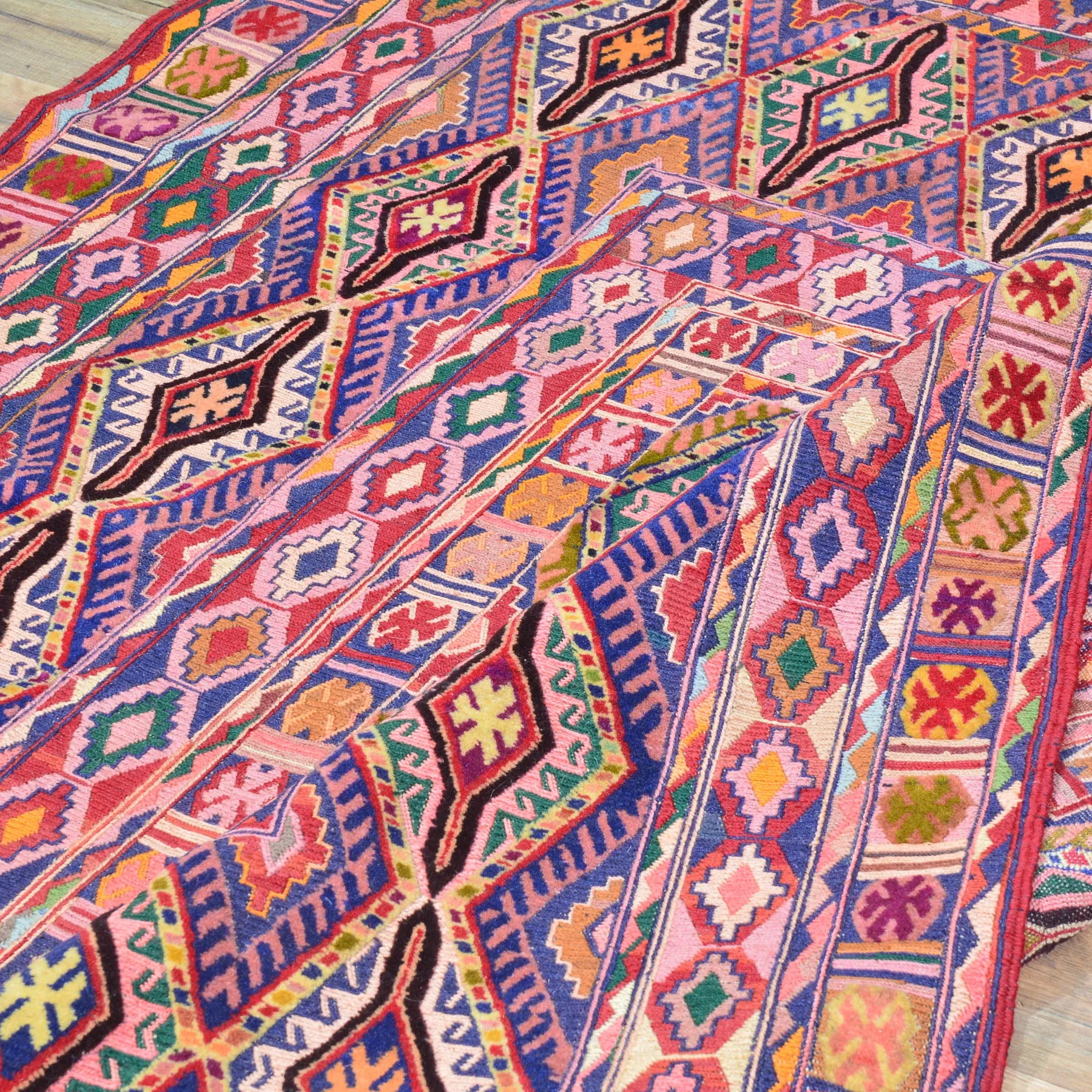 Hand-Knotted And Soumak Tribal Handmade Knotted Wool Rug (Size 4.0 X 5.4) Brrsf-951