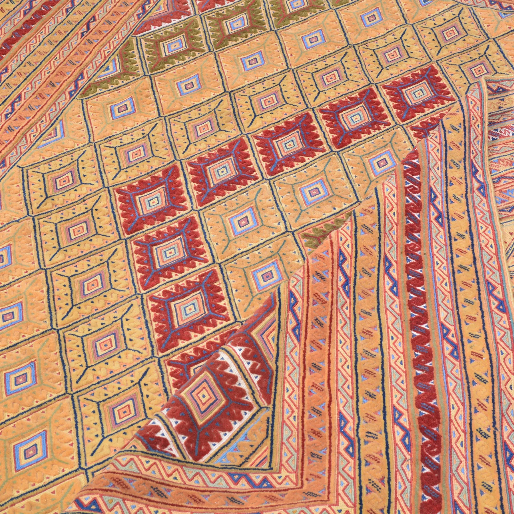 Hand-Knotted And Soumak Tribal Handmade Wool Rug (Size 5.6 X 6.6) Cwral-9999