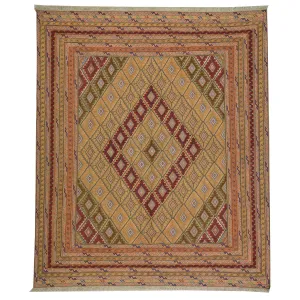 Hand-Knotted And Soumak Tribal Handmade Wool Rug (Size 5.6 X 6.6) Cwral-9999