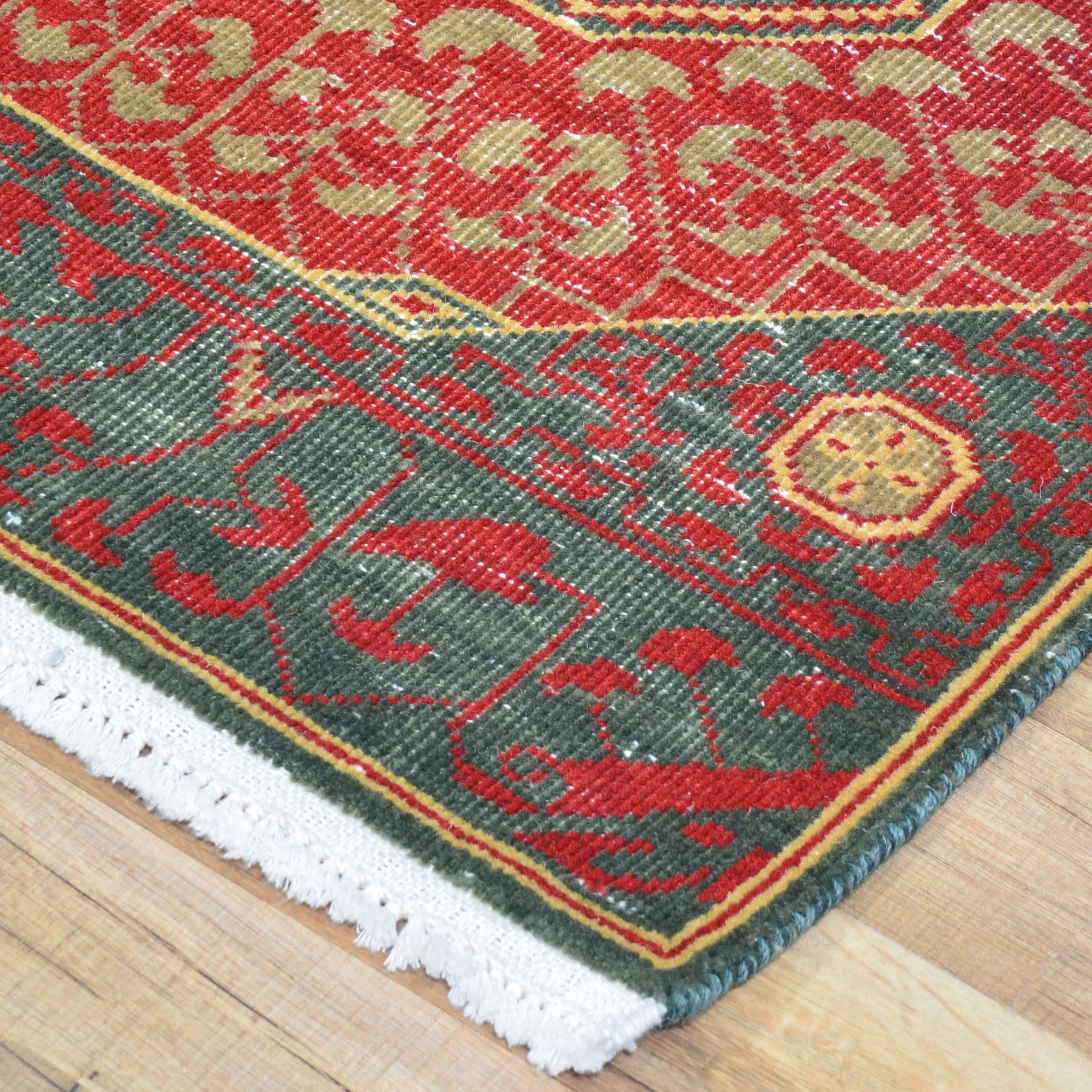 Hand-Knotted Antique Mamluk Design 100% Wool Rug (Size 2.7 X 10.0) Cwral-1806