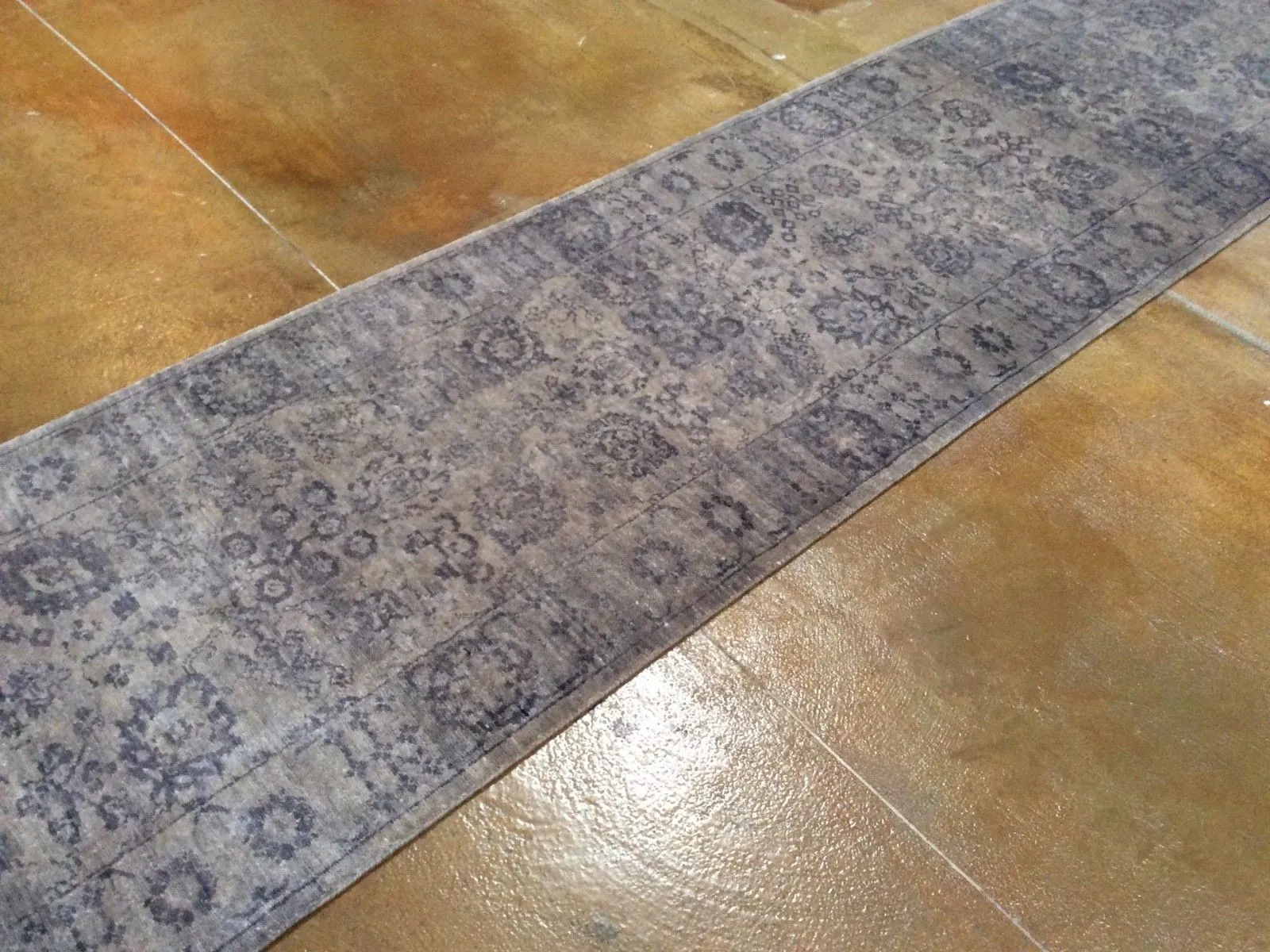 Hand-Knotted Bamboo Silk Runner Modern Handmade 100% Wool (Size 2.5 X 11.6) Brrsf-258