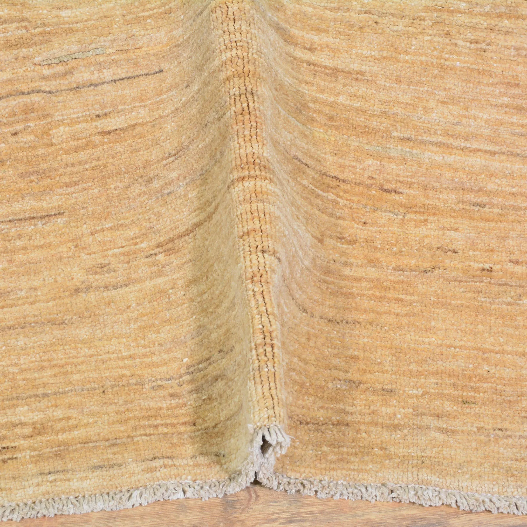 Hand-Knotted Beige Color Contemporary Design 100% Wool Rug (Size 3.0 X 9.6) Cwral-10074