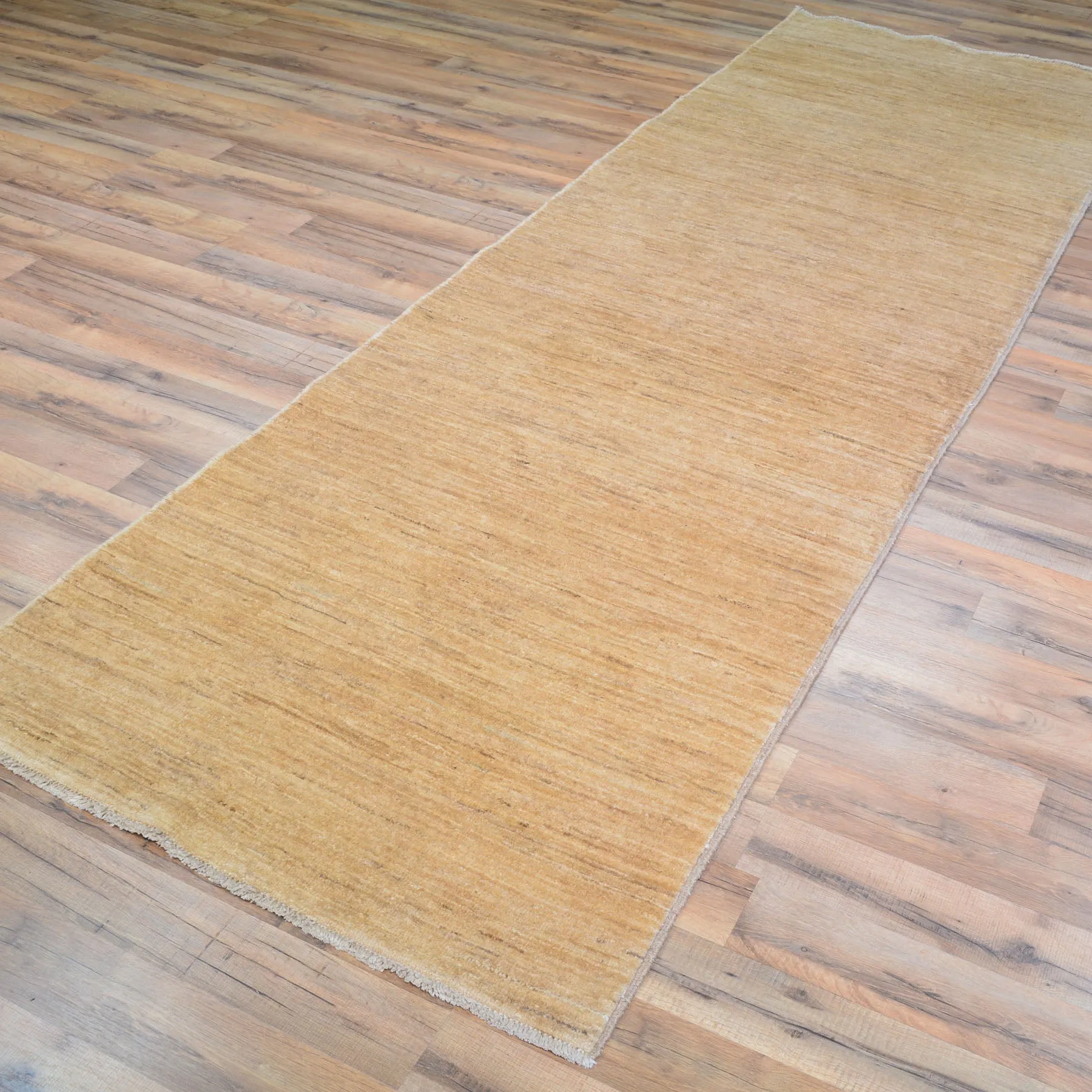 Hand-Knotted Beige Color Contemporary Design 100% Wool Rug (Size 3.0 X 9.6) Cwral-10074