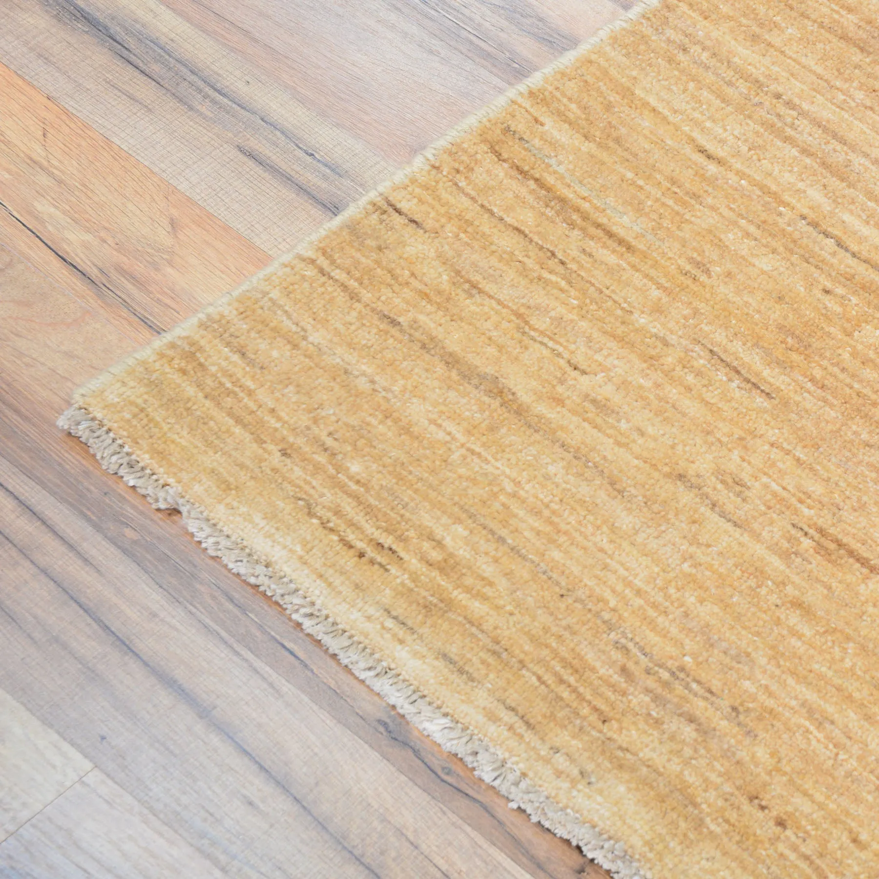 Hand-Knotted Beige Color Contemporary Design 100% Wool Rug (Size 3.0 X 9.6) Cwral-10074