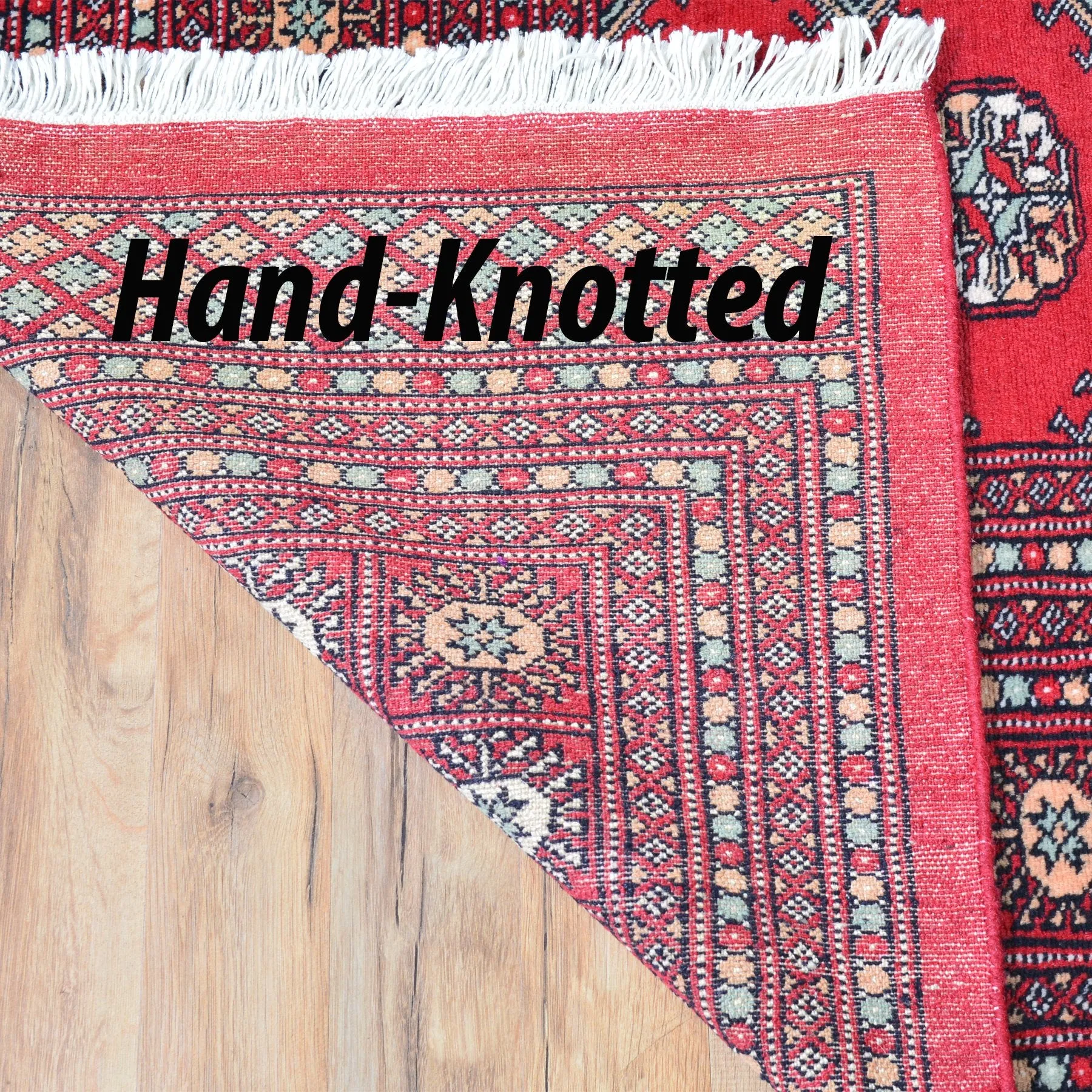 Hand-Knotted Bokhara Design Wool Handmade Rug (Size 8.1 X 10.1) Brral-5466