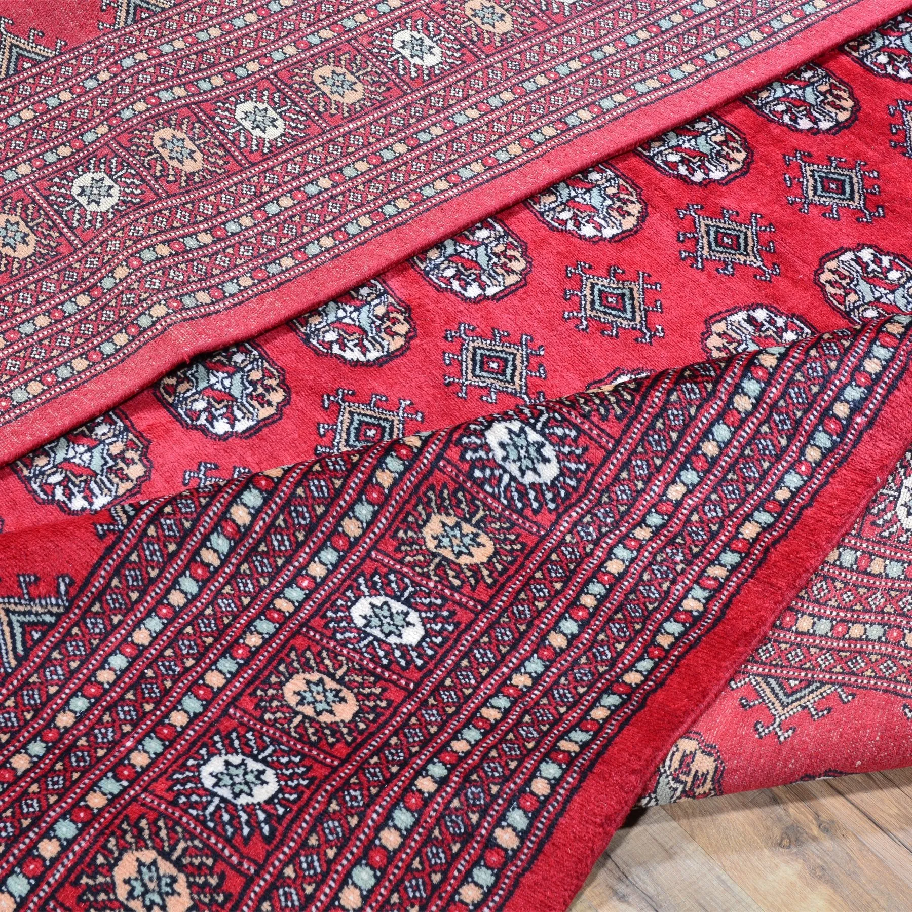 Hand-Knotted Bokhara Design Wool Handmade Rug (Size 8.1 X 10.1) Brral-5466