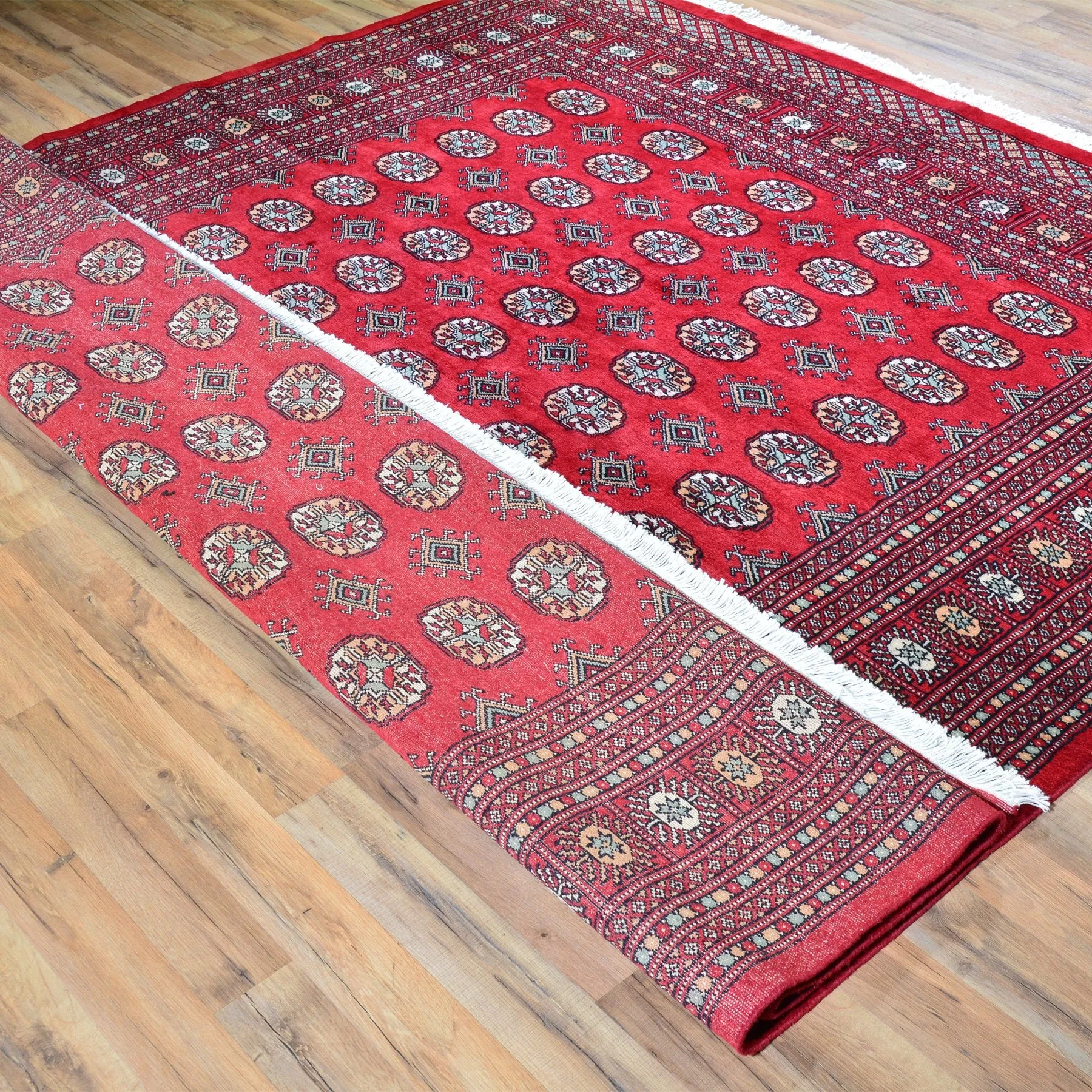 Hand-Knotted Bokhara Design Wool Handmade Rug (Size 8.1 X 10.1) Brral-5466