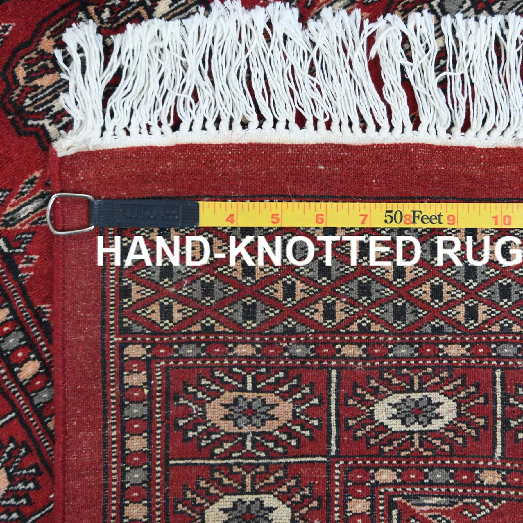 Hand-Knotted  Bokhara Jaldar 100% Wool Handmade Rug (Size 2.6 X 13.0) Cwral-8967