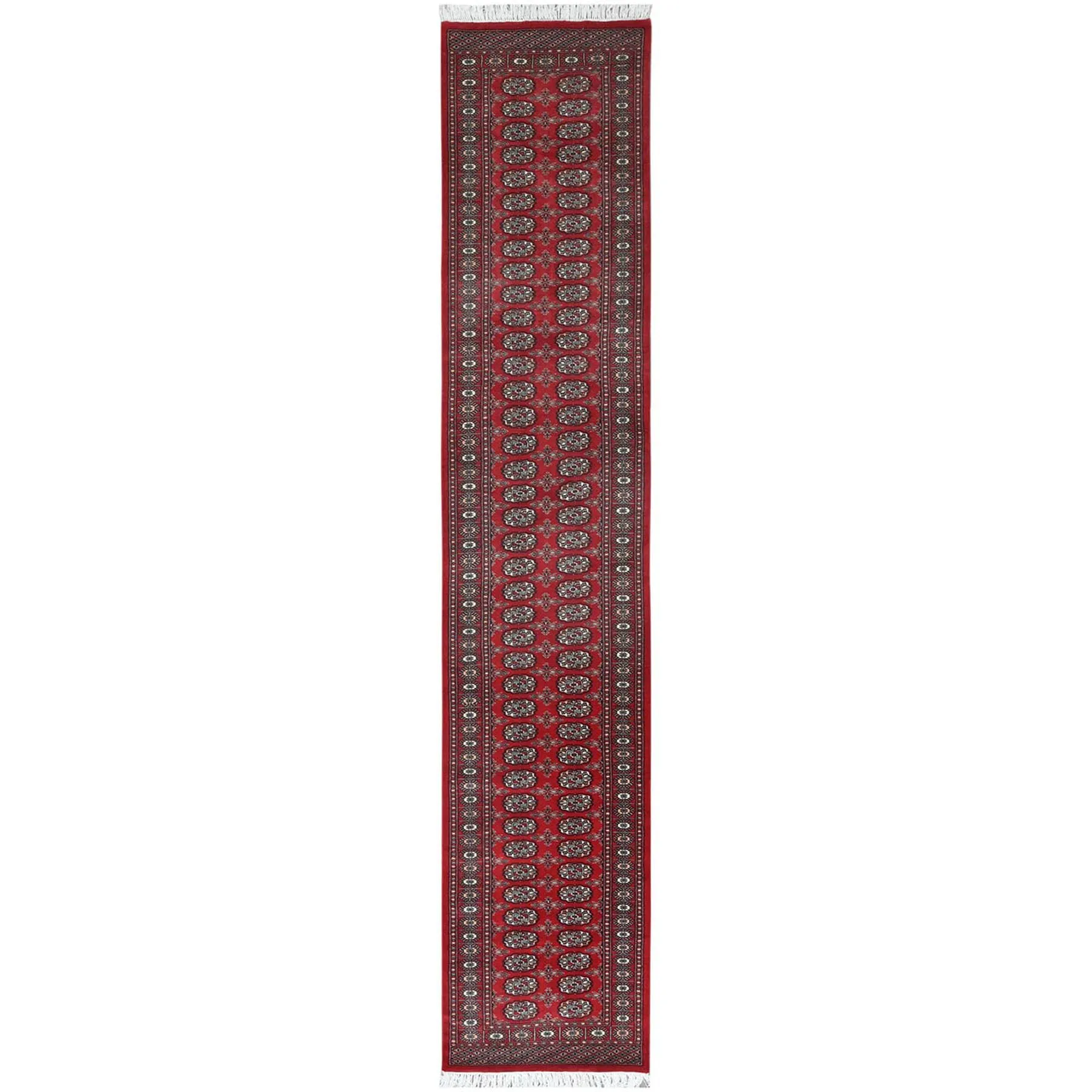 Hand-Knotted  Bokhara Jaldar 100% Wool Handmade Rug (Size 2.6 X 13.0) Cwral-8967