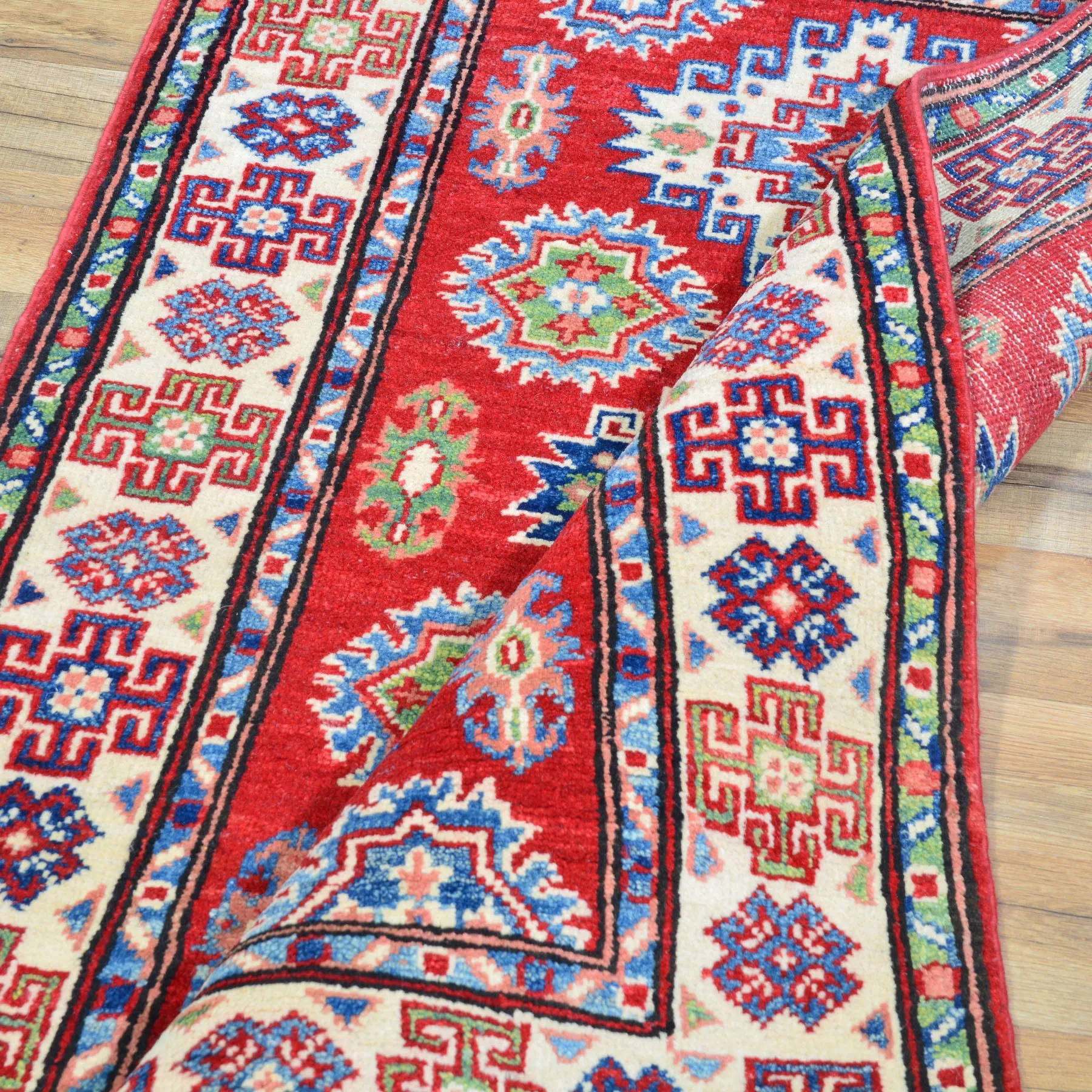 Hand-Knotted Caucasian Design Kazak Wool Handmade Rug (Size 2.9 X 4.2) Cwral-10614